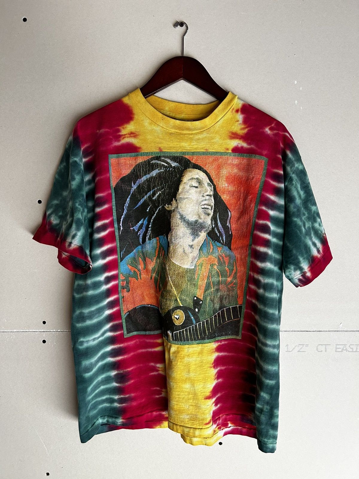 Image of Rap Tees Vintage Bob Marley Exodus in Tye Dye, Men's (Size XL)