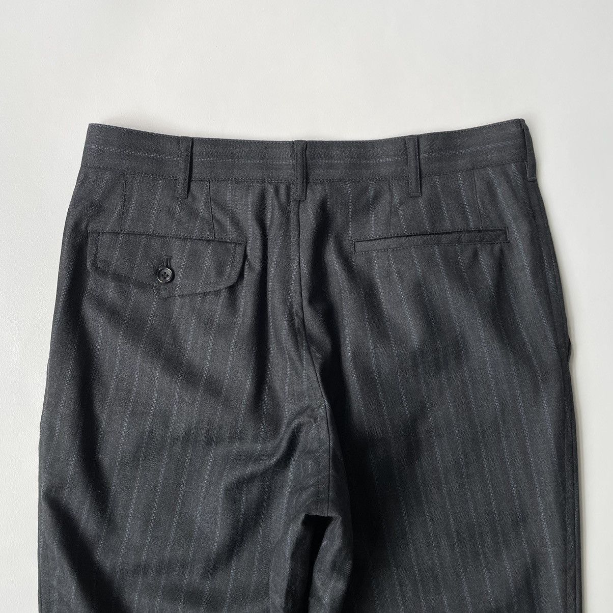 Comme des Garcons A/W 09 Grey / Blue Pinstripe Wool Trousers Size US 31 - 13 Thumbnail