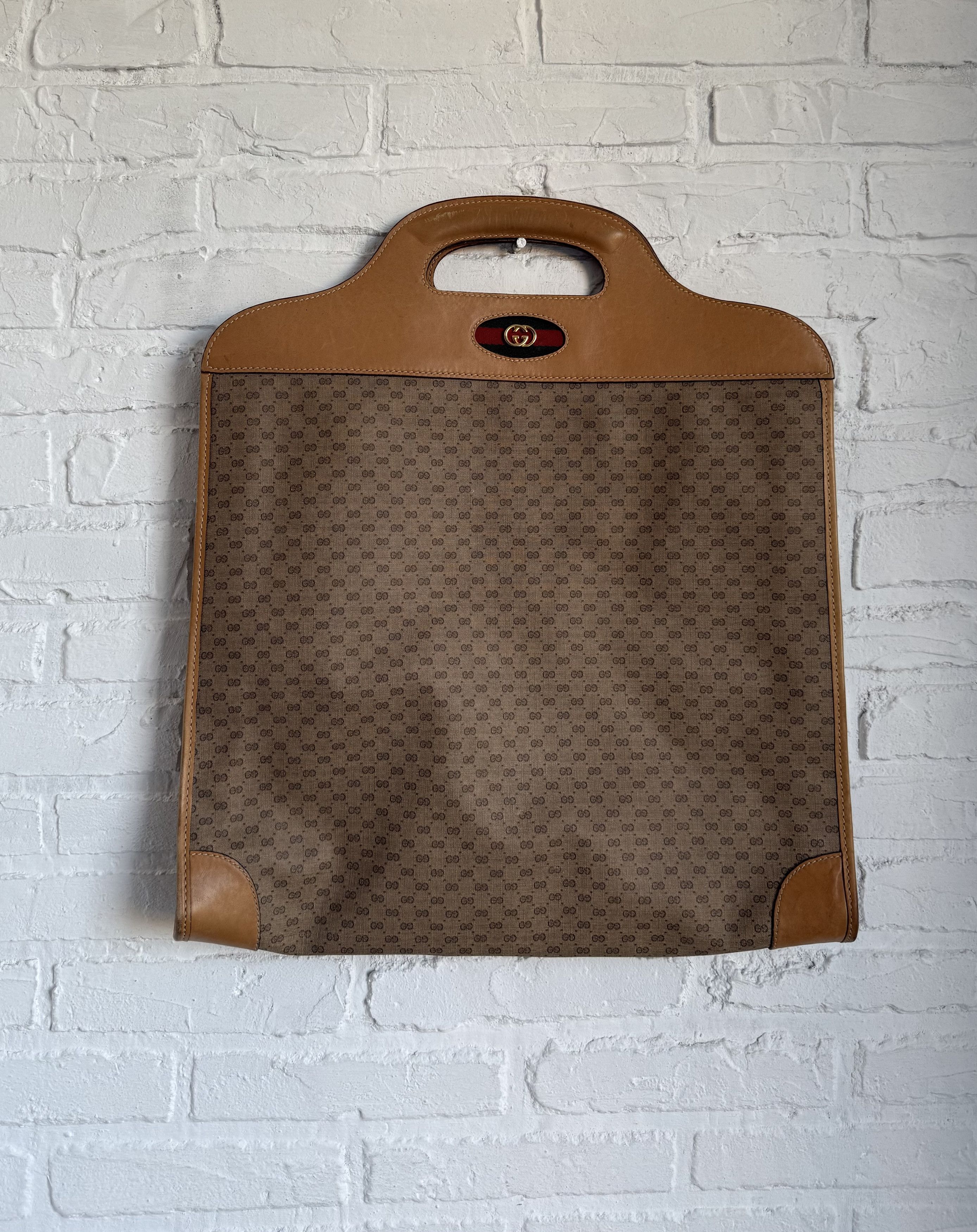 Gucci Vintage 80s Gucci monogram tote bag canvas GG logo Size ONE SIZE - 1 Thumbnail