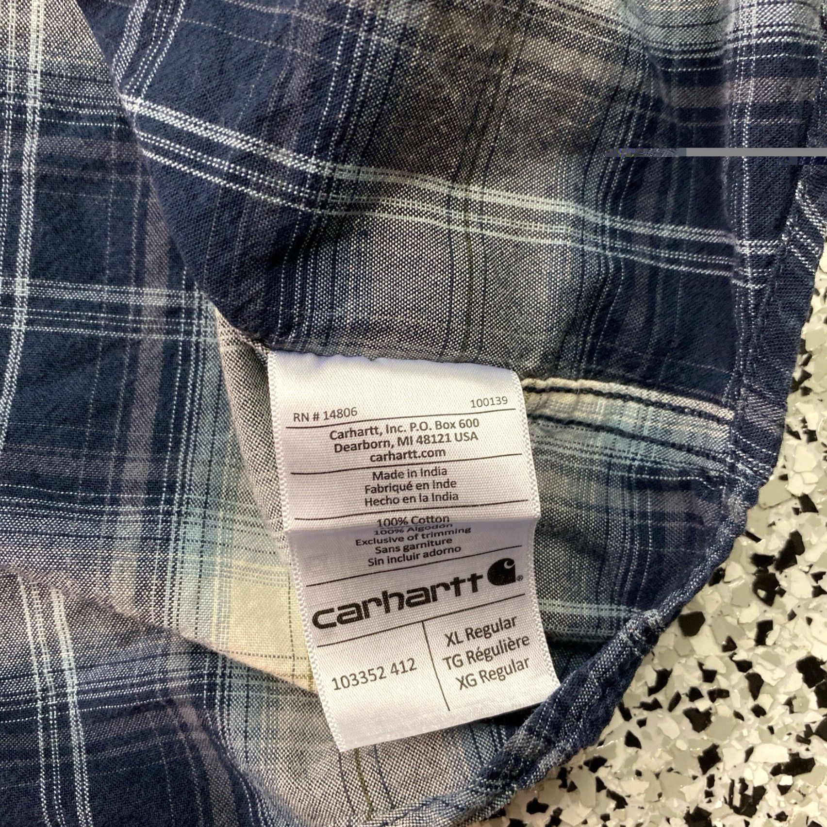 Carhartt VINTAGE Carhartt Relaxed Fit Shirt Blue Plaid Long Sleeve XL Men's Size US XL / EU 56 / 4 - 5 Thumbnail