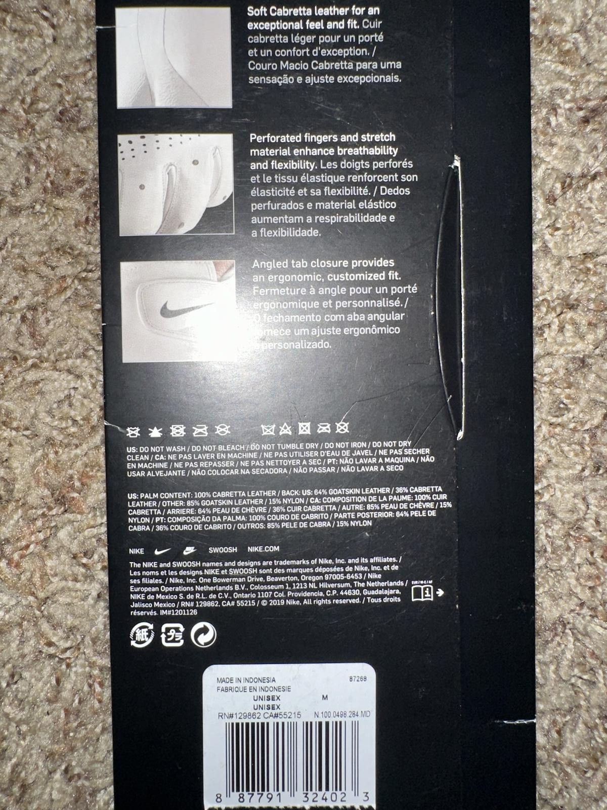 Nike Nike Tour Classic Men’s Regular White Left Golf Glove New Size ONE SIZE - 5 Thumbnail