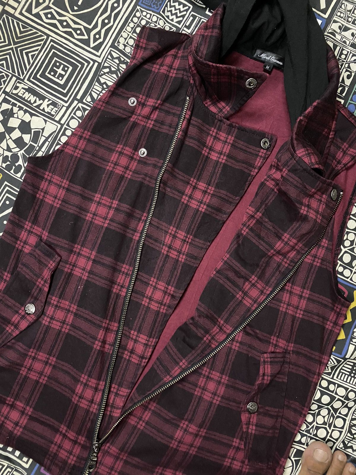 If Six Was Nine × Le Grande Bleu (L.G.B.) MIND GAMES GOTHIC PUNK SLEEVELES HODIE Size US M / EU 48-50 / 2 - 7 Thumbnail
