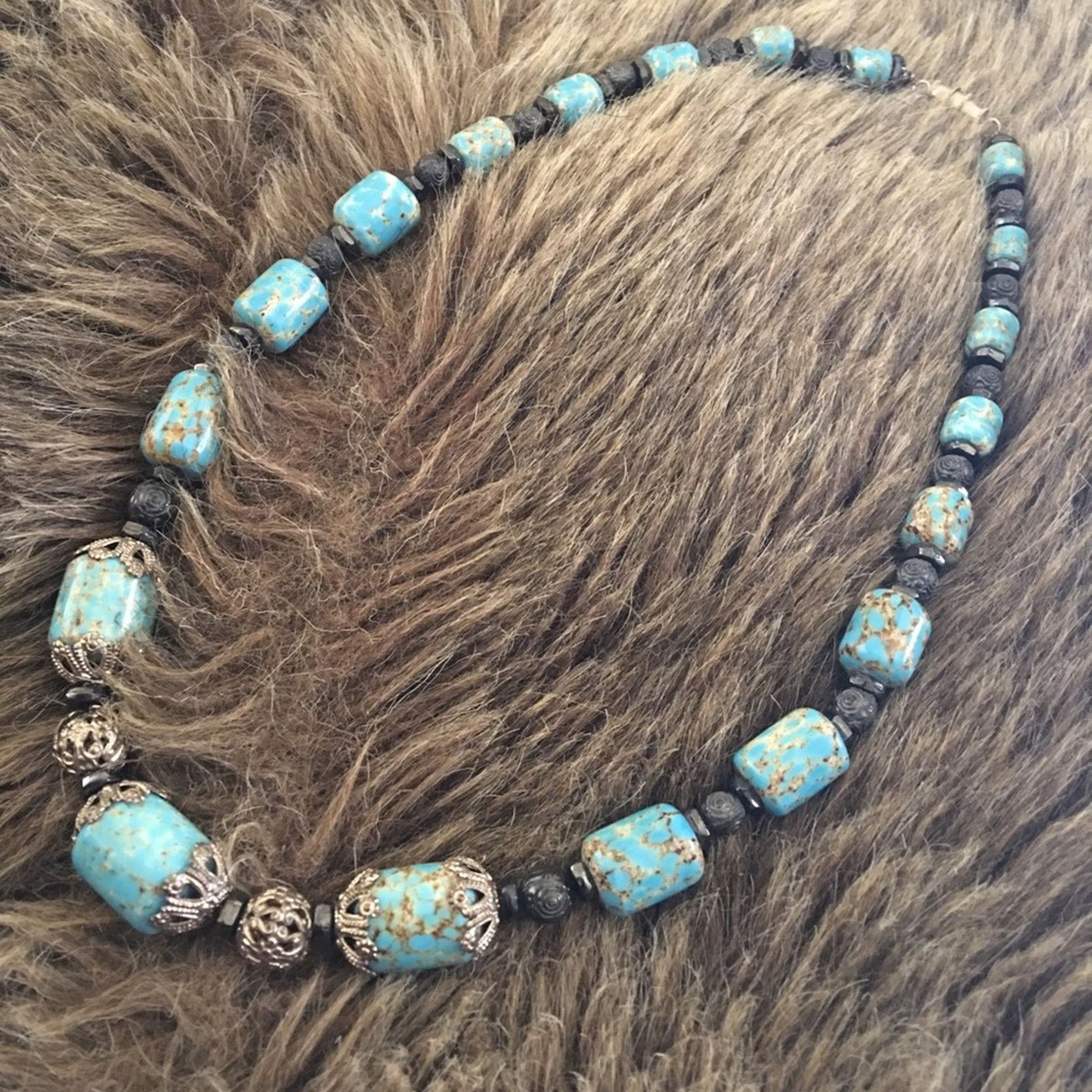 Vintage Vintage Caribbean blue jasper bead necklace Size ONE SIZE - 5 Thumbnail
