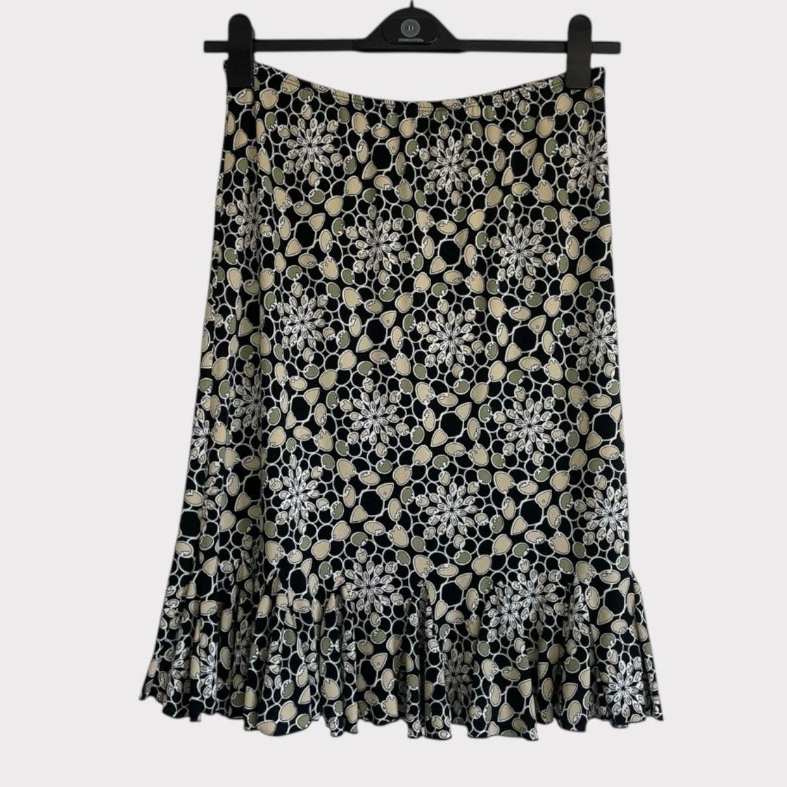 Vintage Lily Vintage Black & Green Midi Skirt Size 28" / US 6 / IT 42 - 1 Thumbnail
