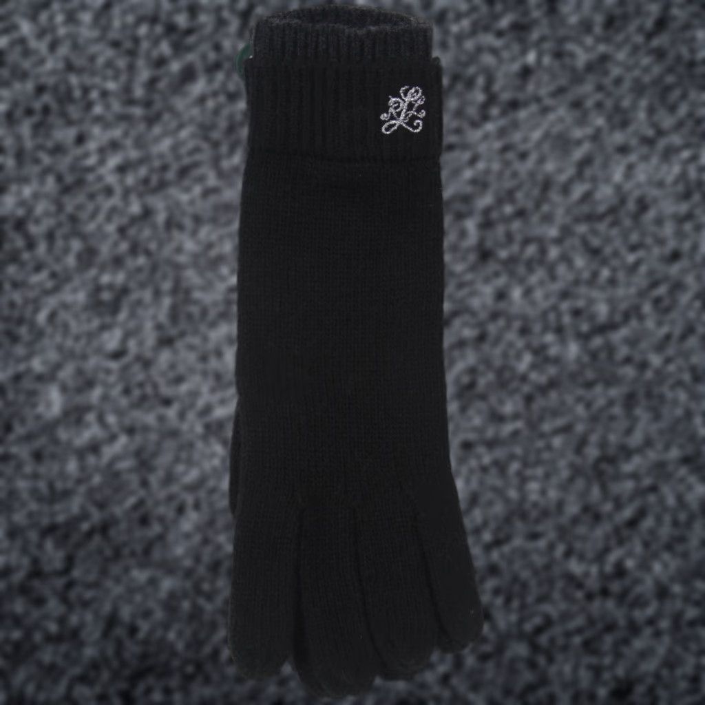 Ralph Lauren RALPH LAUREN BLACK WOOL ALPACA TOUCH GLOVES NWT ONE SIZE Size ONE SIZE - 1 Preview