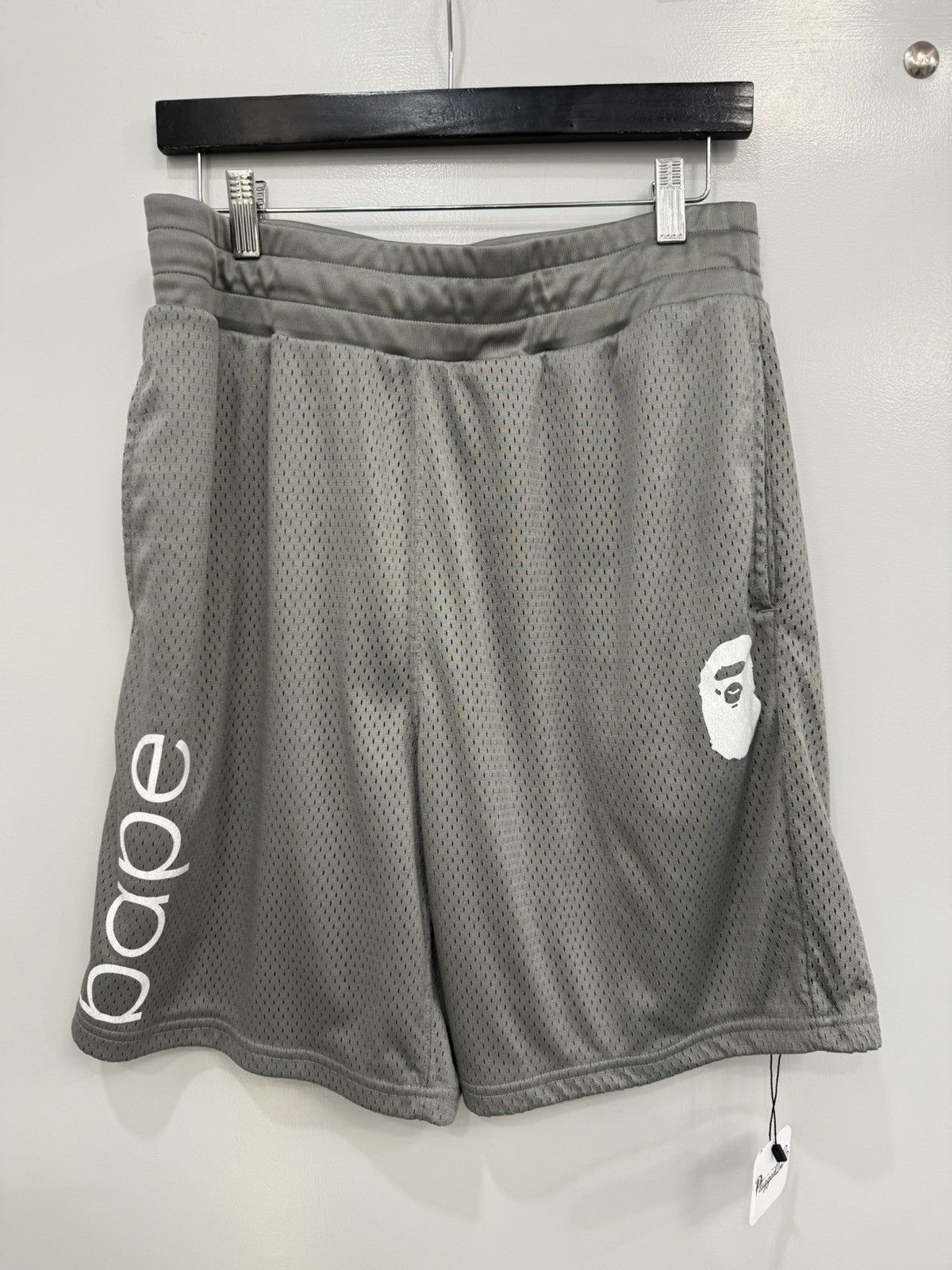 Bape Bape Grey Mesh Shorts Size US 36 / EU 52 - 1 Thumbnail