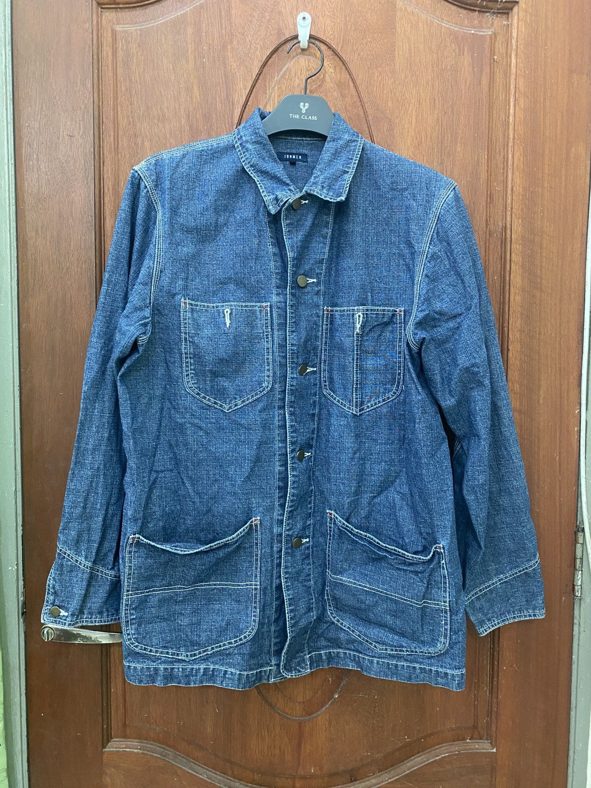 Japanese Brand JUNMEN Denim Worker Jacket Size US L / EU 52-54 / 3 - 1 Thumbnail