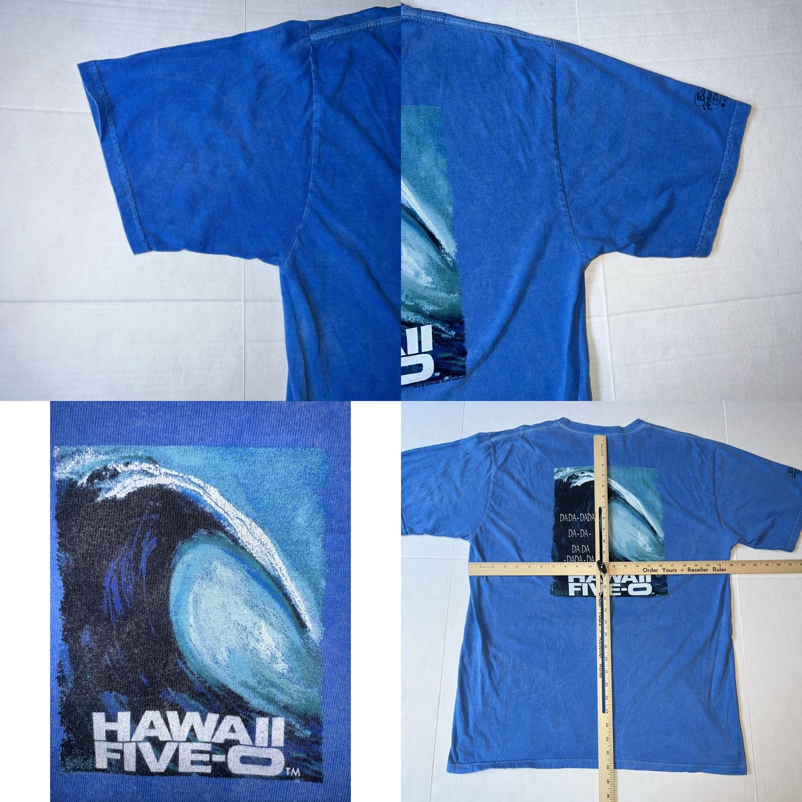 Vintage Hawaii Five-O Crazy Shirts T-Shirt Logo Graphic Print Vintage L Blue Mens Regular Short Sleeve Crew Neck Shirt Size US L / EU 52-54 / 3 - 8 Thumbnail