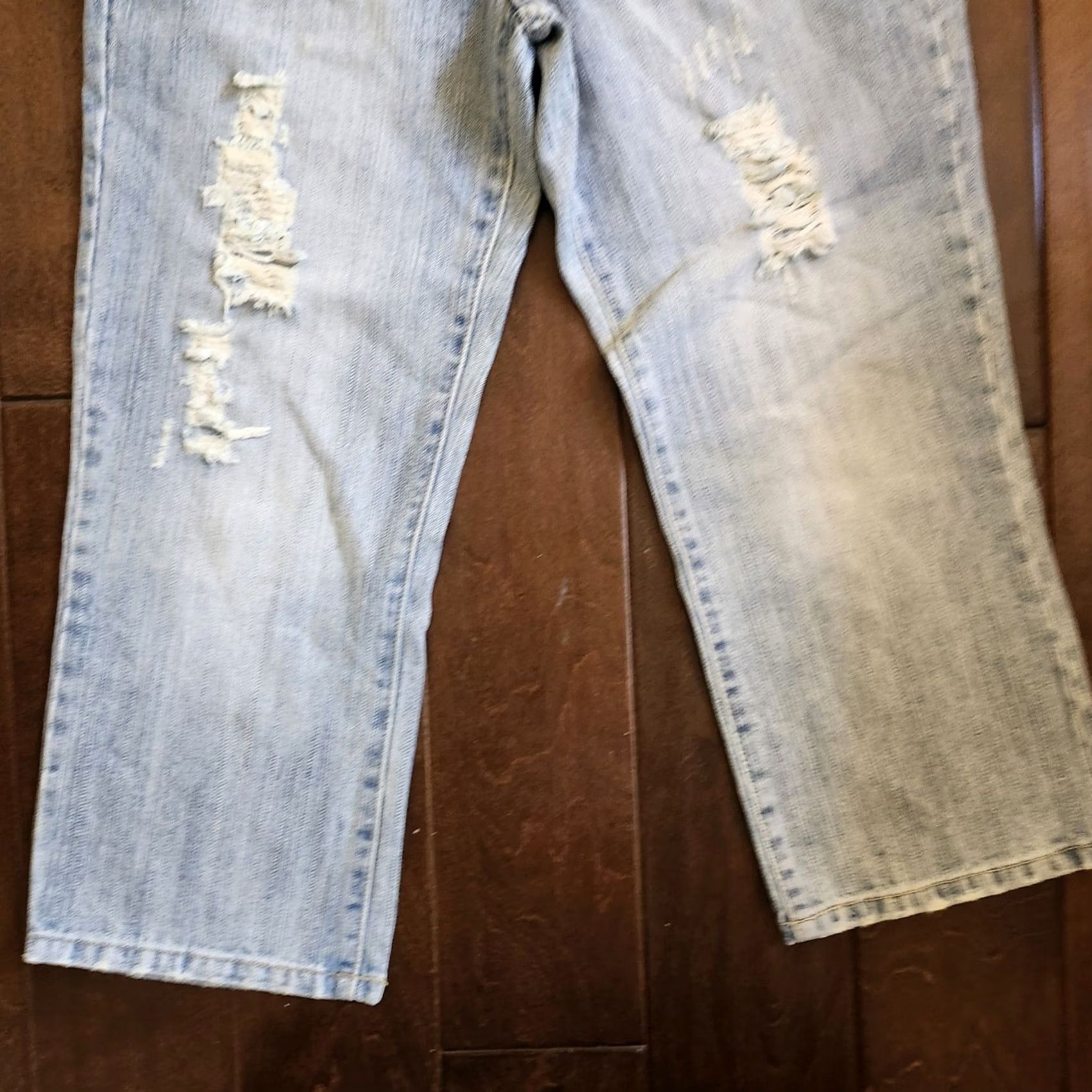 Denime Younique Jeans 11 Blue Women Junior Distressed Rhinestones Denim Size Size 32" / US 10 / IT 46 - 2 Thumbnail