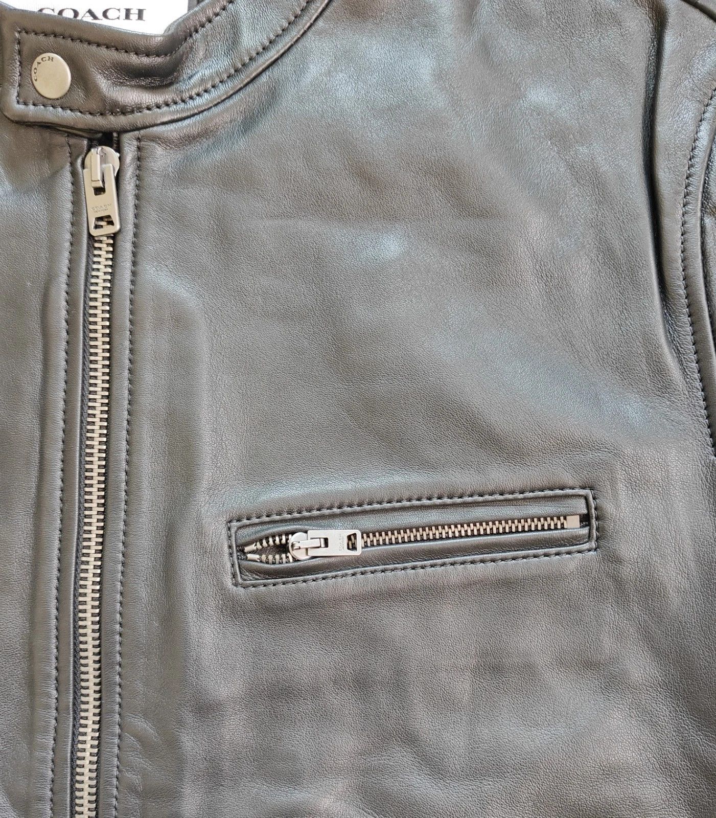 Coach Coach Leather Racer Jacket FTP 5055 Size US XXL / EU 58 / 5 - 3 Thumbnail