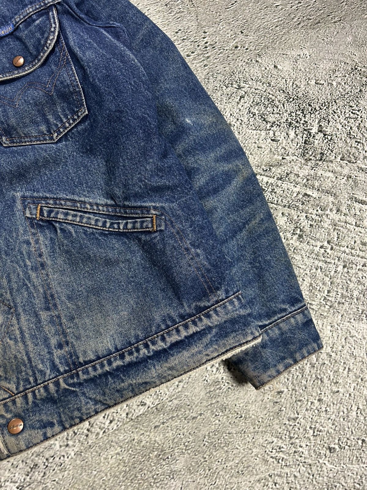 Wrangler 60's Wrangler Sherpa jacket denim vintage blue Size US L / EU 52-54 / 3 - 5 Thumbnail