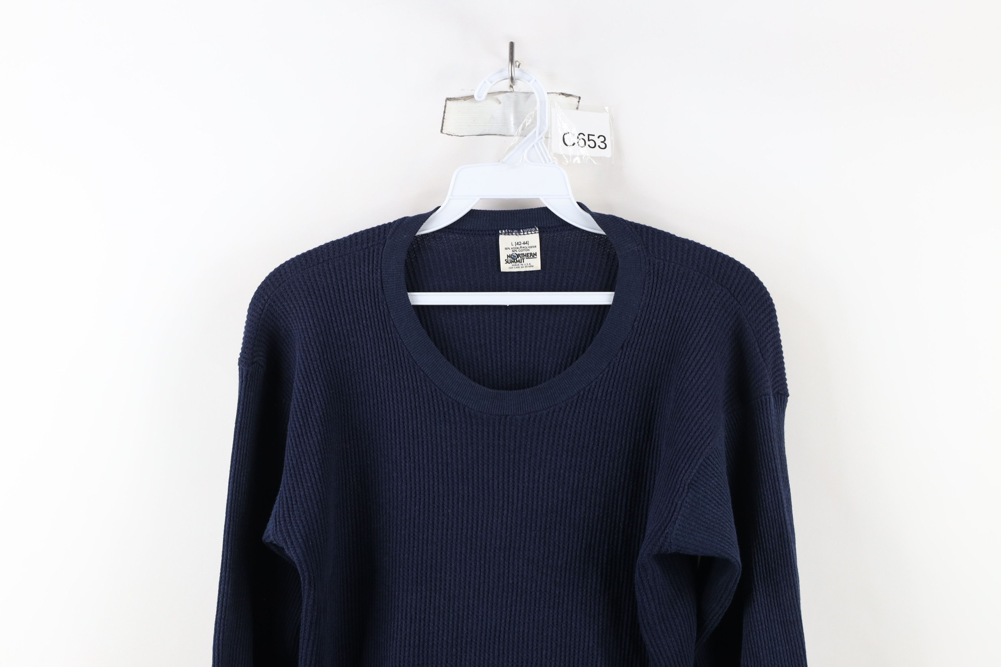 Vintage Vintage 90s Streetwear Waffle Knit Long Sleeve T-Shirt US Size US L / EU 52-54 / 3 - 2 Thumbnail