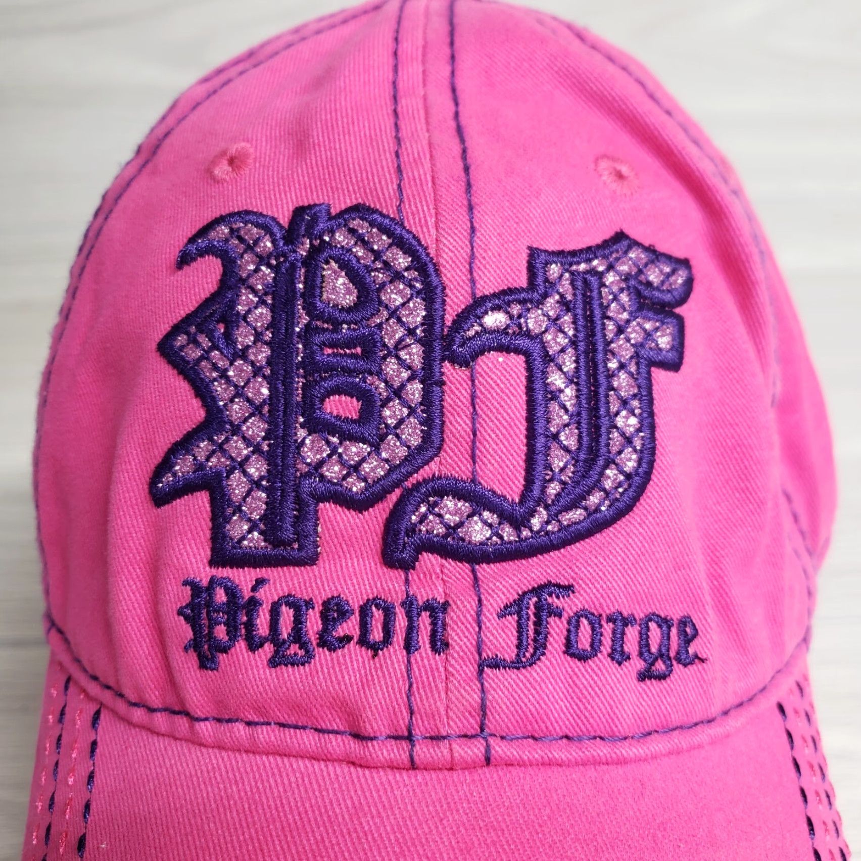 Pinko Pigeon Forge Tennessee TN Pink Ball Cap Hat Adjustable Embroidered Baseball Cap Size ONE SIZE - 2 Thumbnail