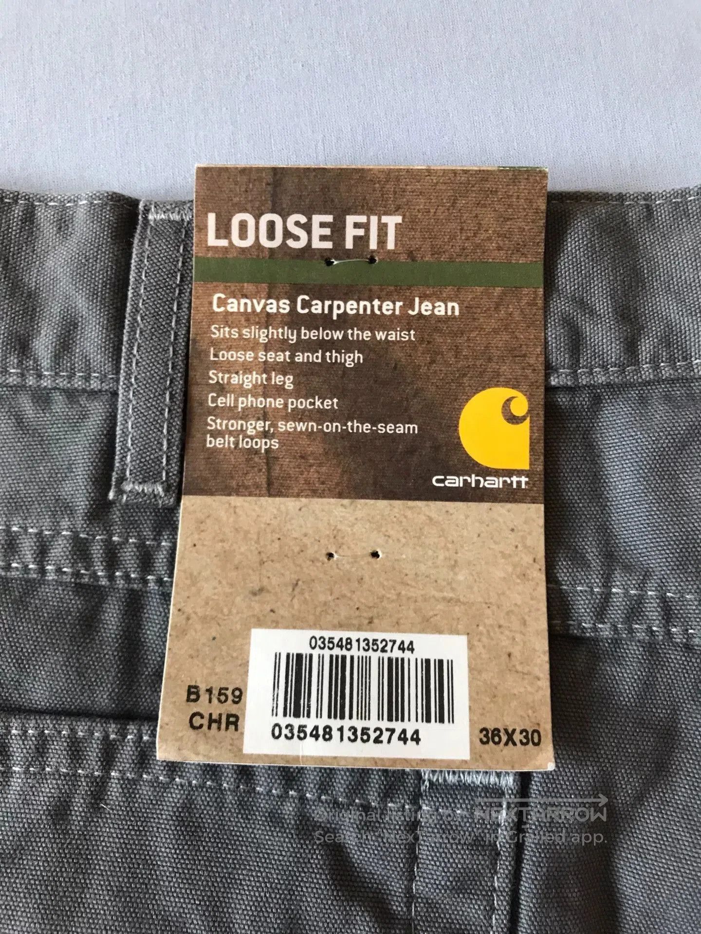 Carhartt Carhartt B159 Charcoal Canvas Work Pants W36L30. Size US 36 / EU 52 - 8 Thumbnail