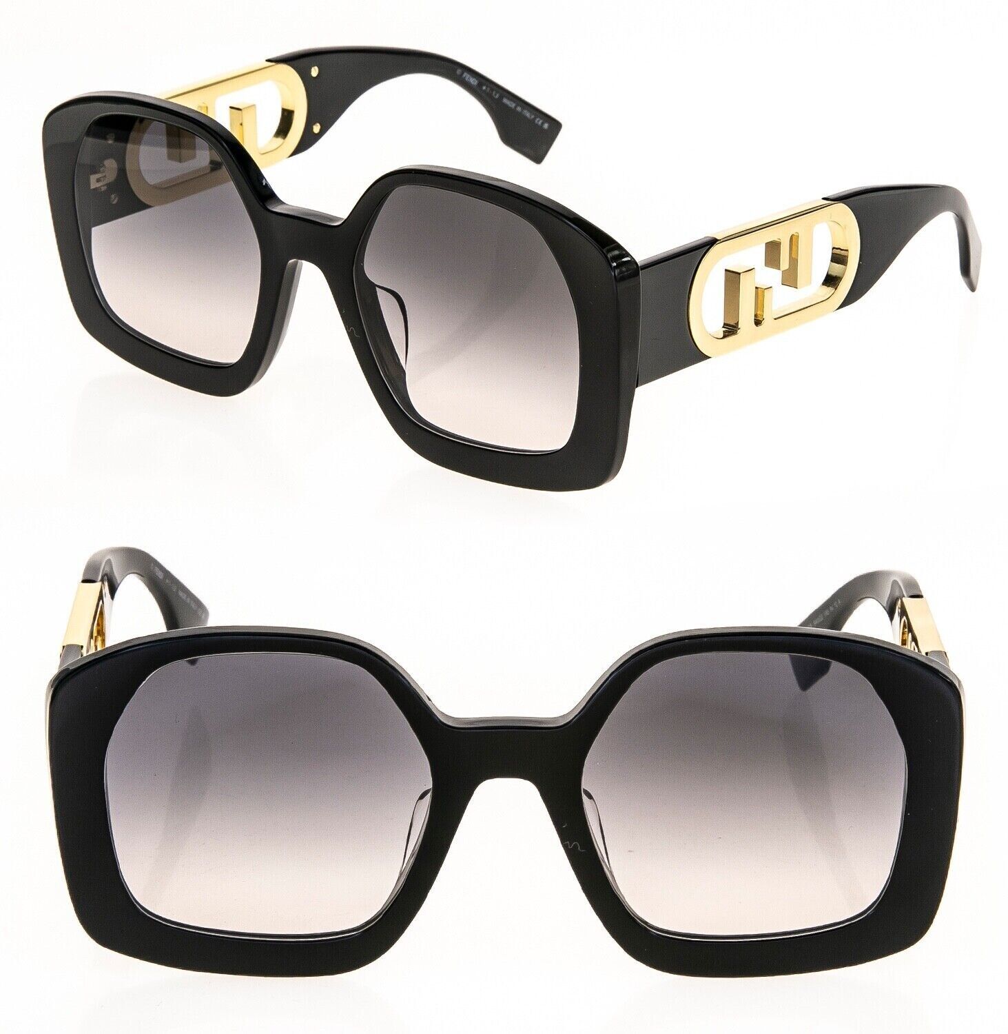 Fendi FENDI O'LOCK 40048 Black Fashion Logo Sunglasses FE40048U