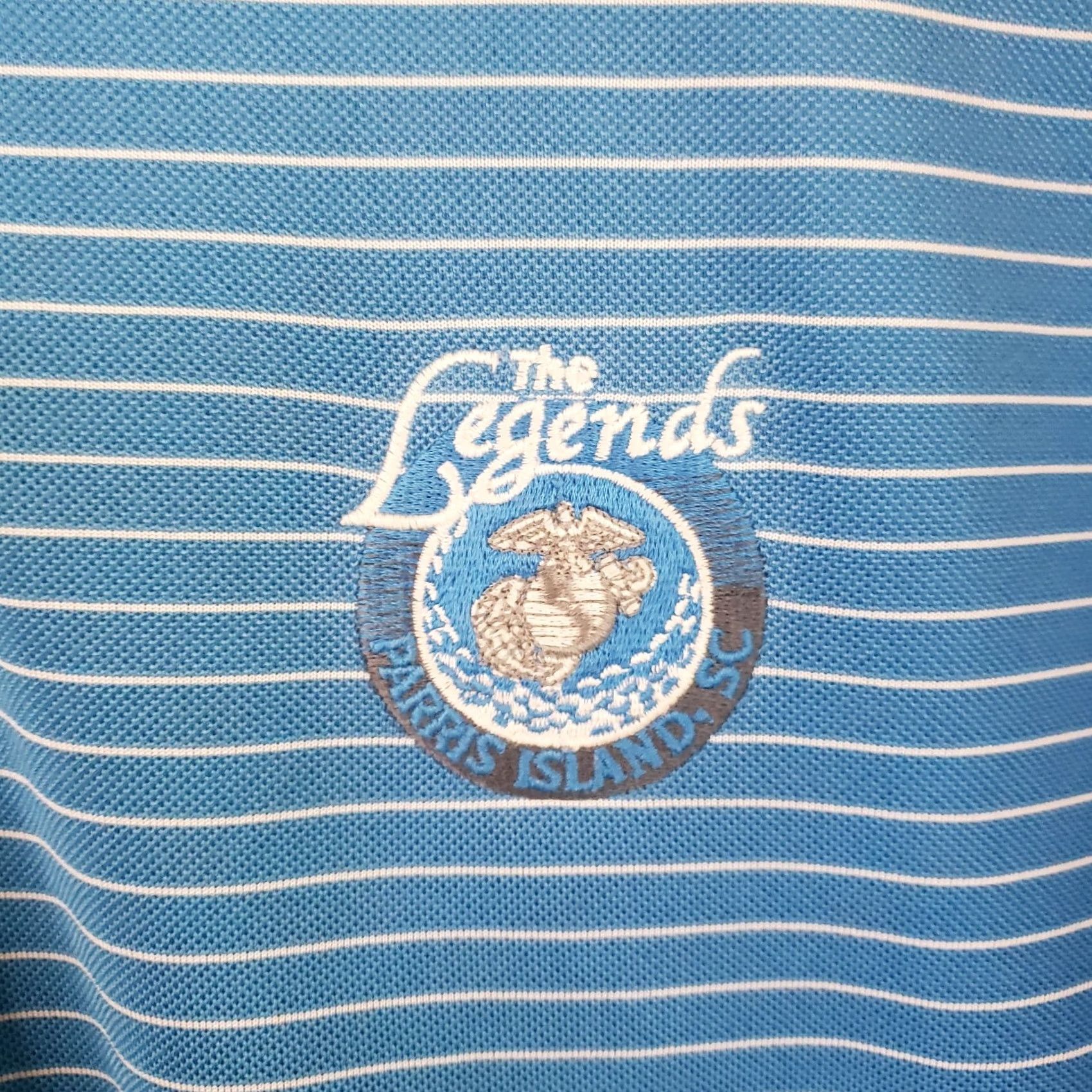 Adidas Adidas Legends Golf Course Parris Island Golf Polo Shirt Mens Size L Blue Size US L / EU 52-54 / 3 - 5 Thumbnail