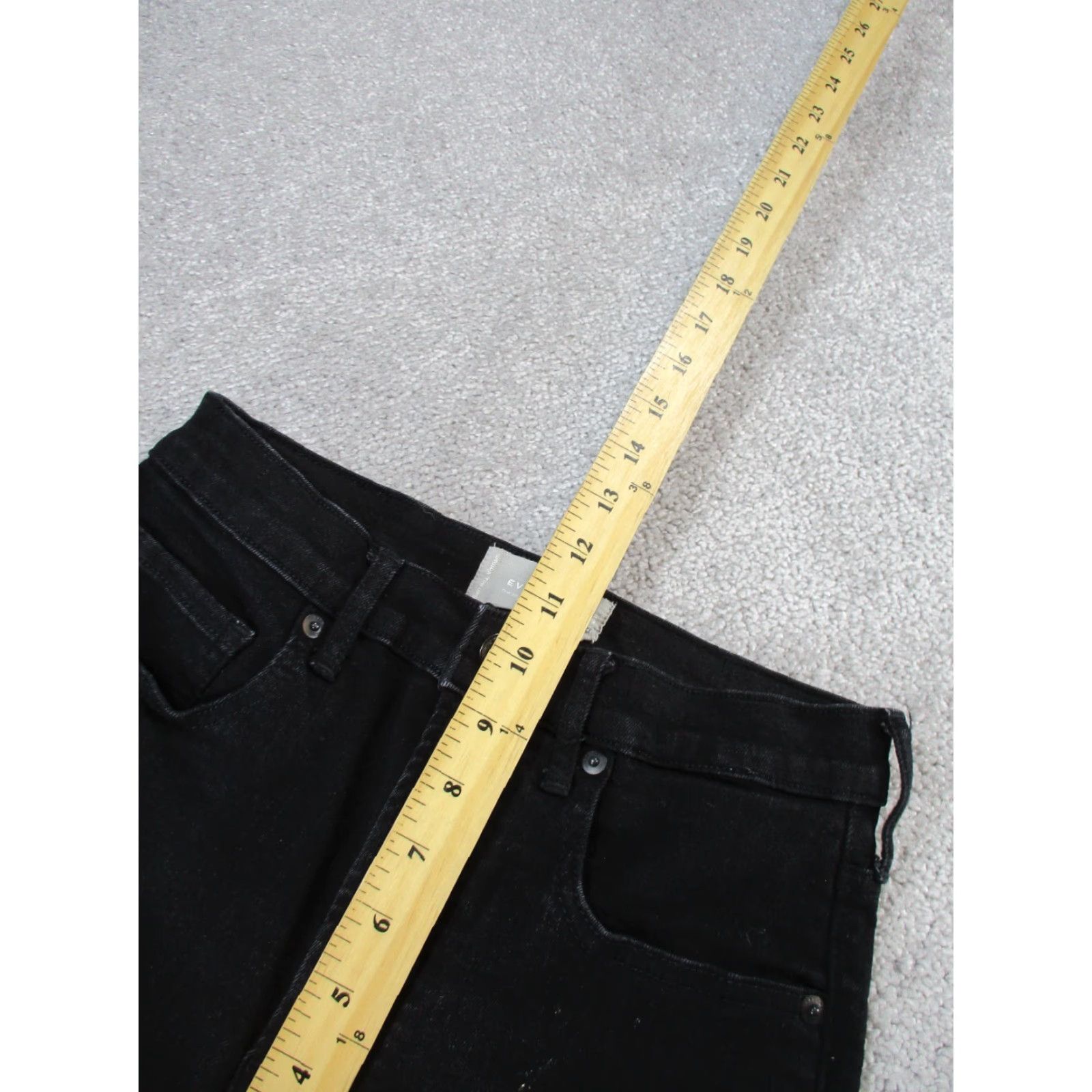 Everlane Everlane Jeans Womens 28 Black Denim High Rise Skinny Zip Size 28" / US 6 / IT 42 - 6 Thumbnail