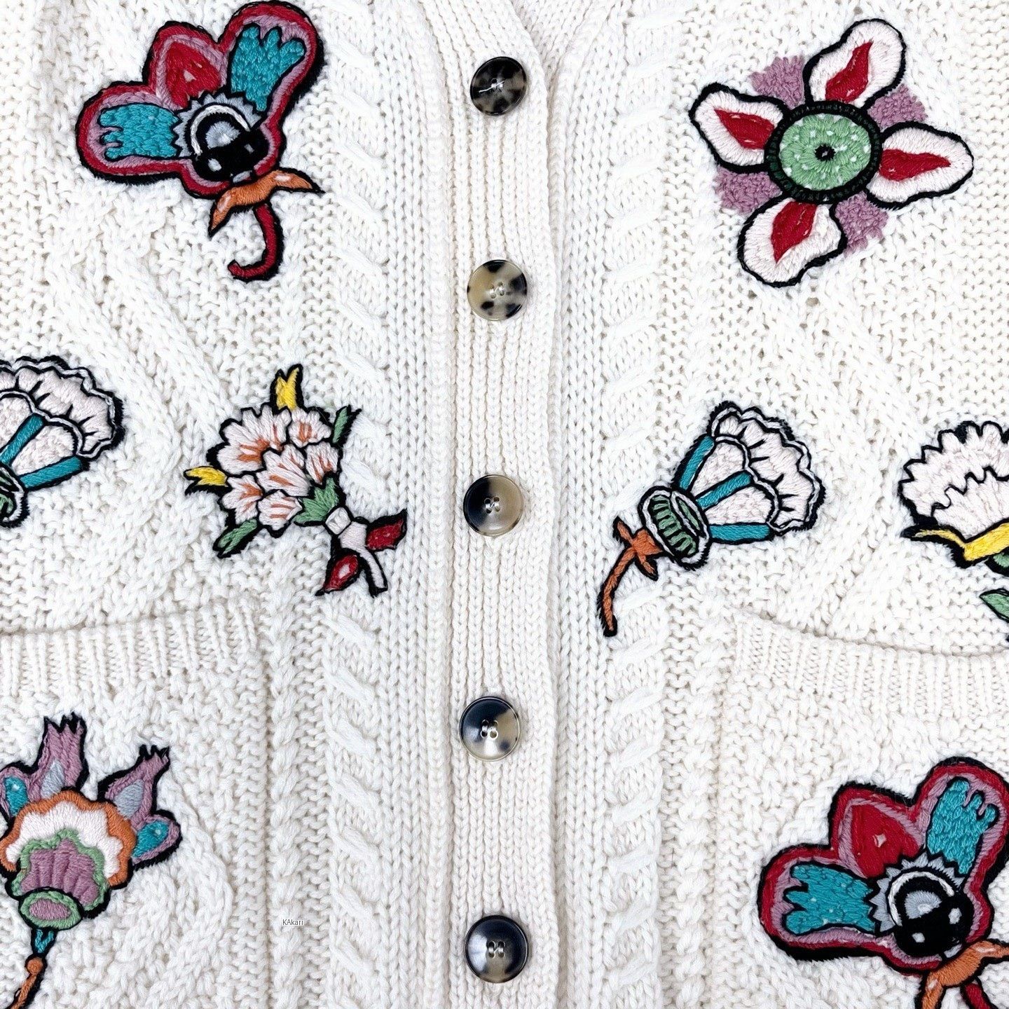 Valentino Valentino Embroidered Floral Butterfly Cardigan Size US M / EU 48-50 / 2 - 5 Thumbnail