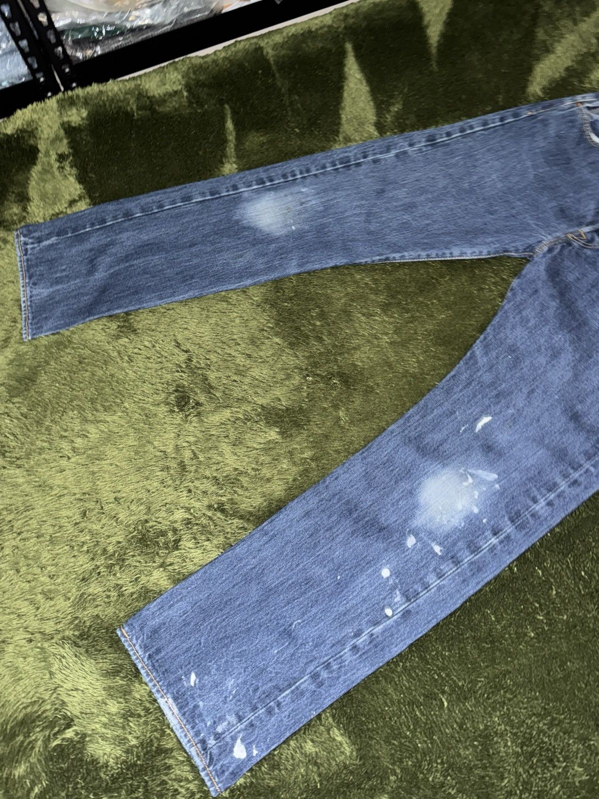 Levi's [W34/L32] Levi’s 501 Painted Washed Denim Pants Mid Indigo Size US 34 / EU 50 - 6 Thumbnail