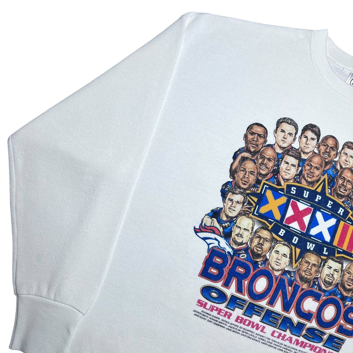 NFL Vtg 1997 NFL Denver Broncos Super Bowl Caricature Sweatshirt Size US XL / EU 56 / 4 - 17 Thumbnail
