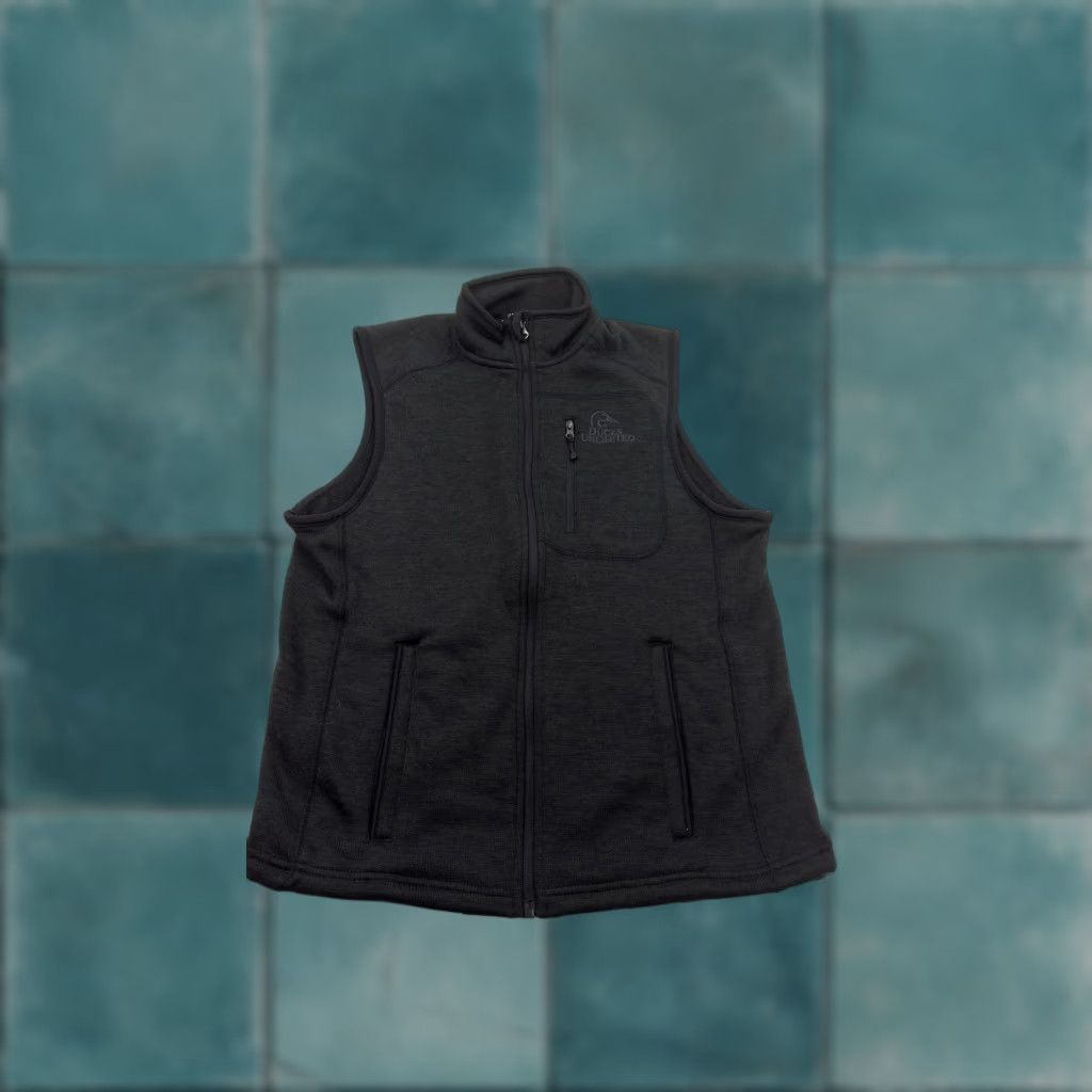 Vintage Ducks Unlimited Vest Mens Medium Black Full Zip Fleece Sleeveless Outdoor Hunting Size US M / EU 48-50 / 2 - 1 Thumbnail