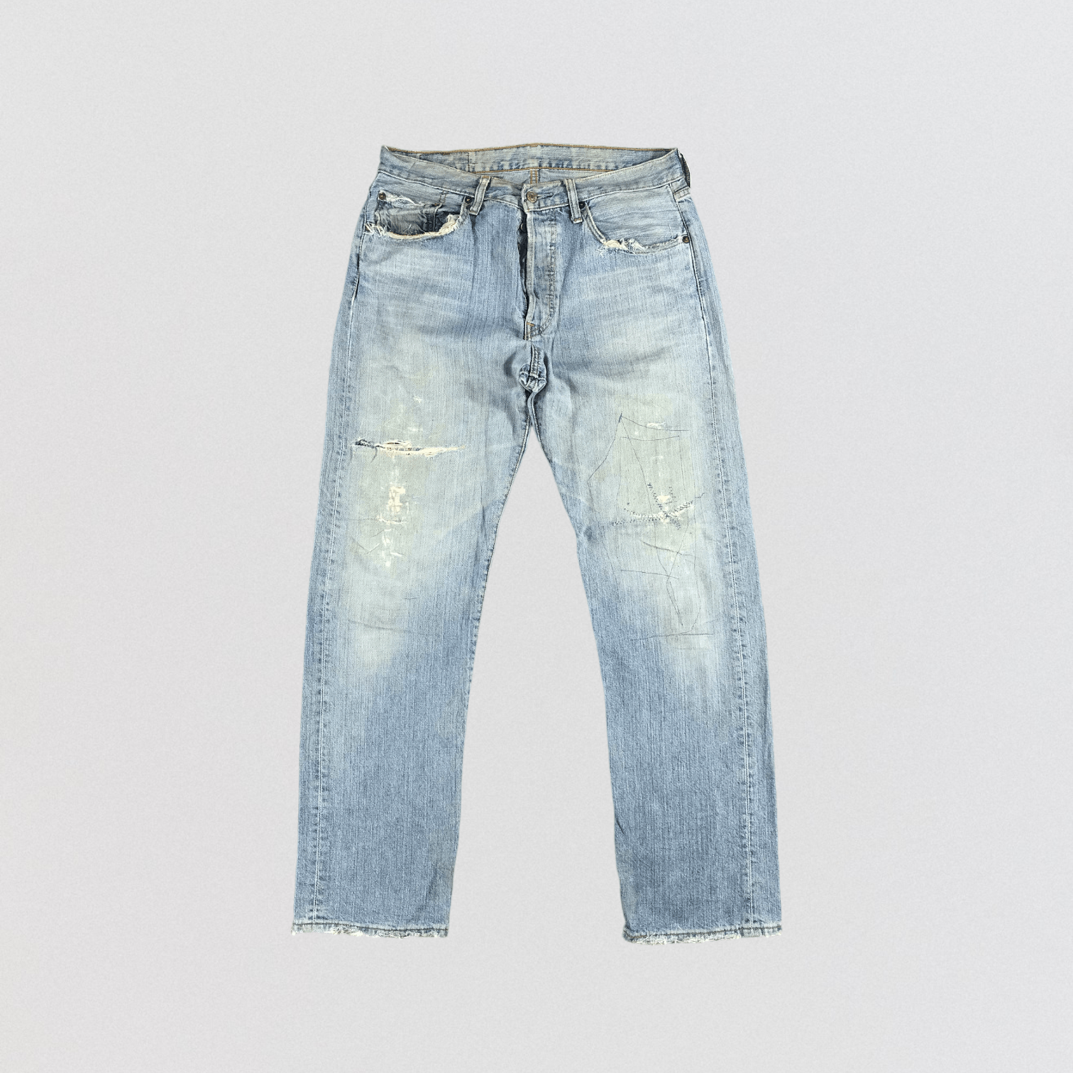 90s Vintage Light Wash Levis 501 Jeans-JM2222