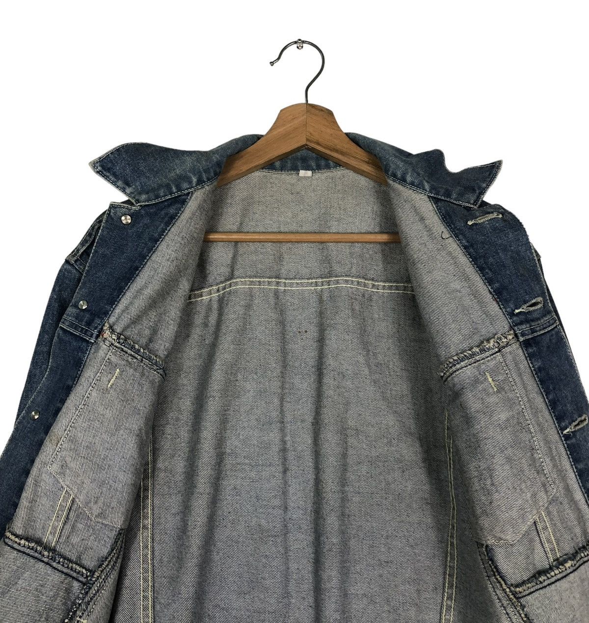 Japanese Brand 🔥VINTAGE BIKER TRUCKER DENIM JACKET M CLUB JAPAN MADE Size US S / EU 44-46 / 1 - 14 Thumbnail