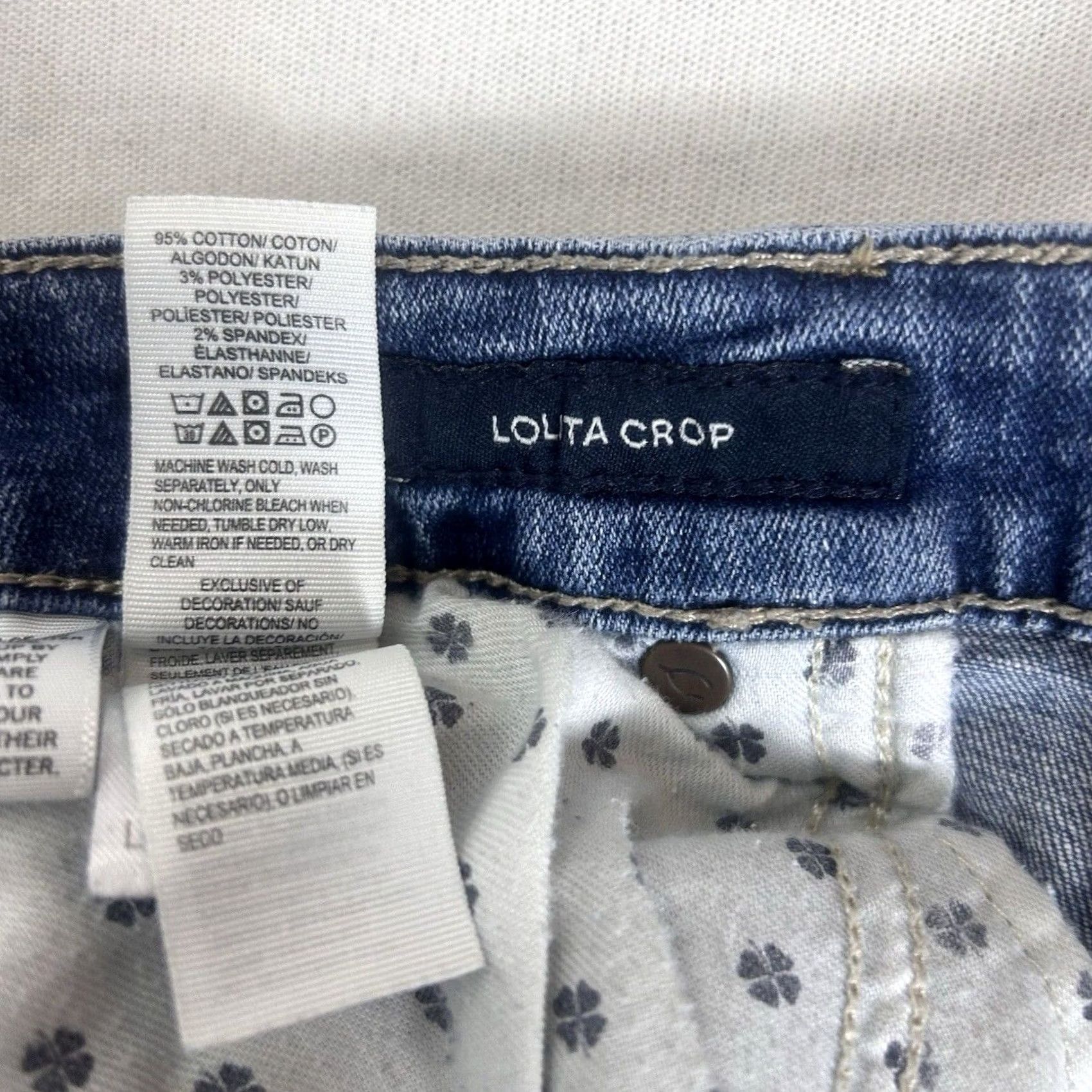 Lucky Brand Lucky Brand Lolita Crop Jeans Women 6 Denim Mid Rise Blue 26.5in Inseam Stretch Button Pocket Skinny Size 28" / US 6 / IT 42 - 4 Thumbnail