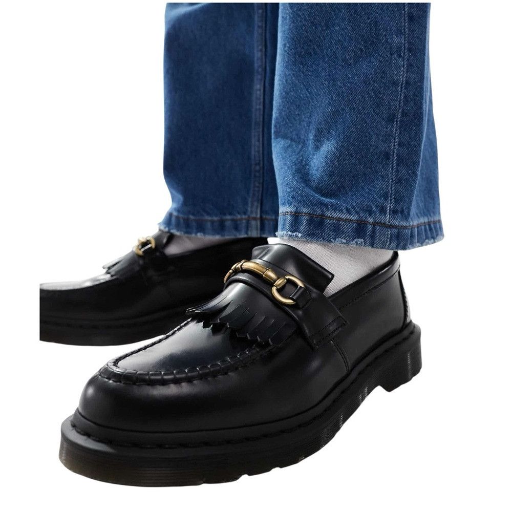 Dr Martens Adrian Snaffle Loafers Women’s 8 Black Smooth Le