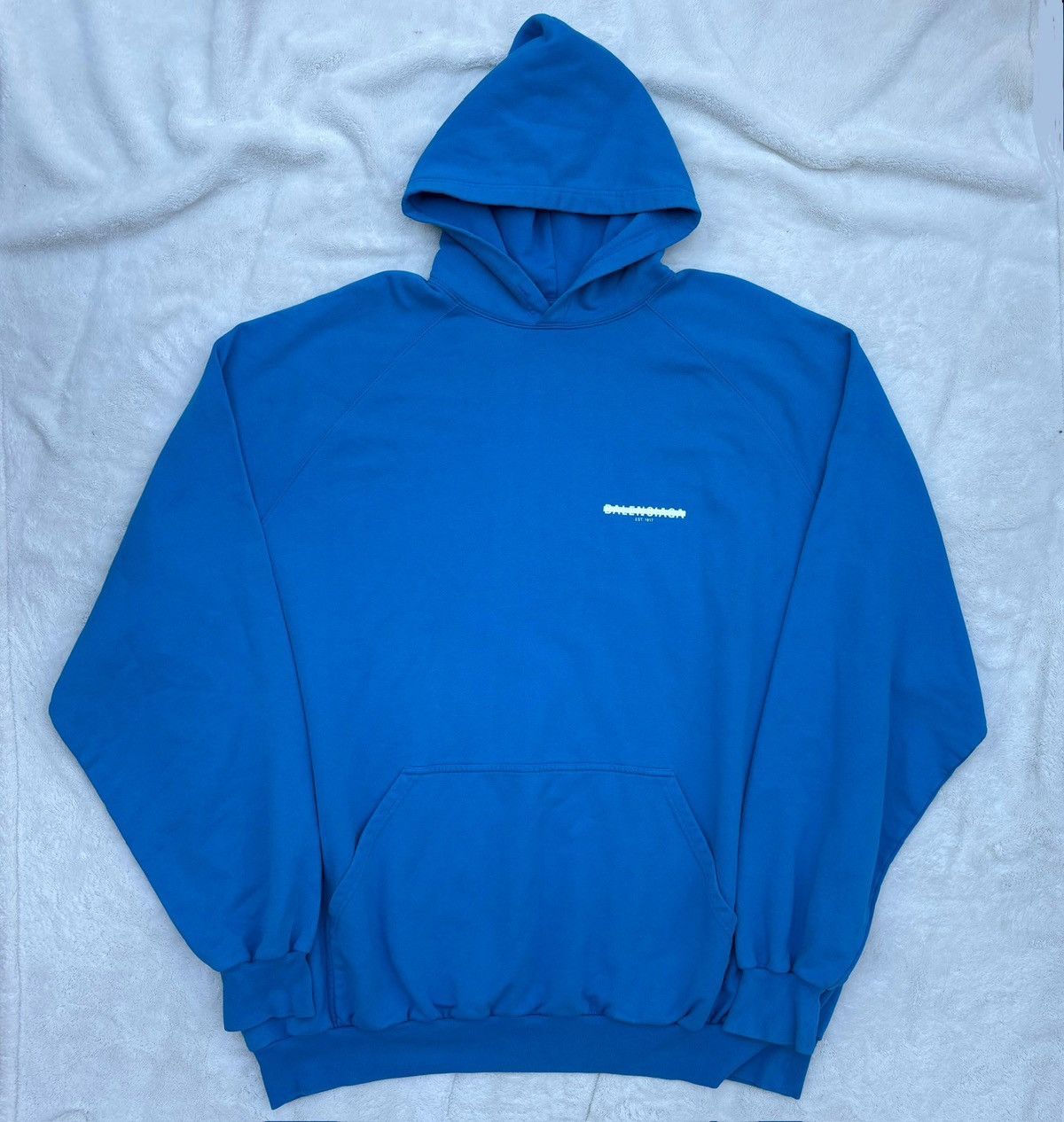 Balenciaga Blue Strike Logo Hoodie - Fits 3-4XL