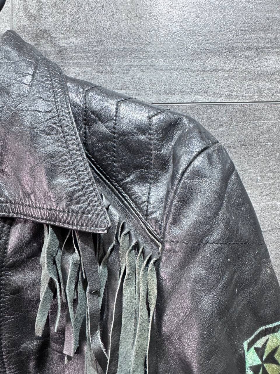 Other Vintage HARRO Leather Biker Jacket Western Moto Belted Rare Size M / US 6-8 / IT 42-44 - 7 Thumbnail