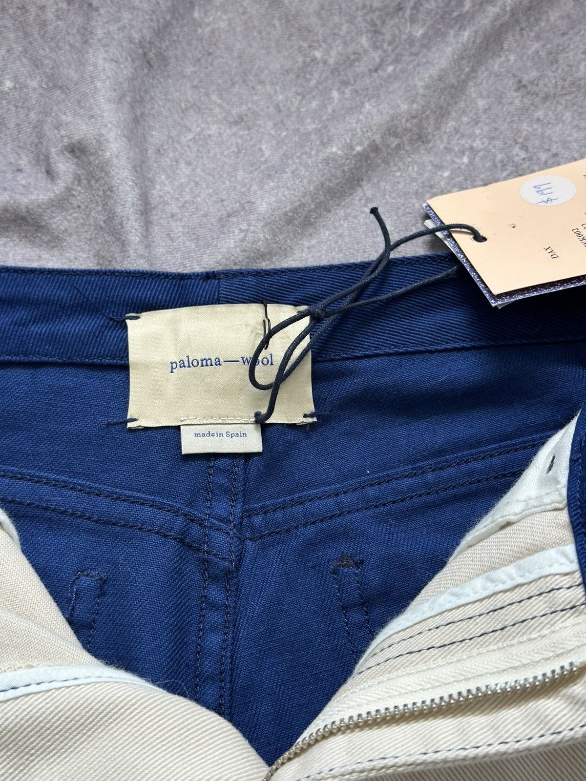 Paloma Wool Paloma Wool Dax Pant EU38 Cream Blue Straight High Waist Size 26" / US 2 / IT 38 - 11 Thumbnail