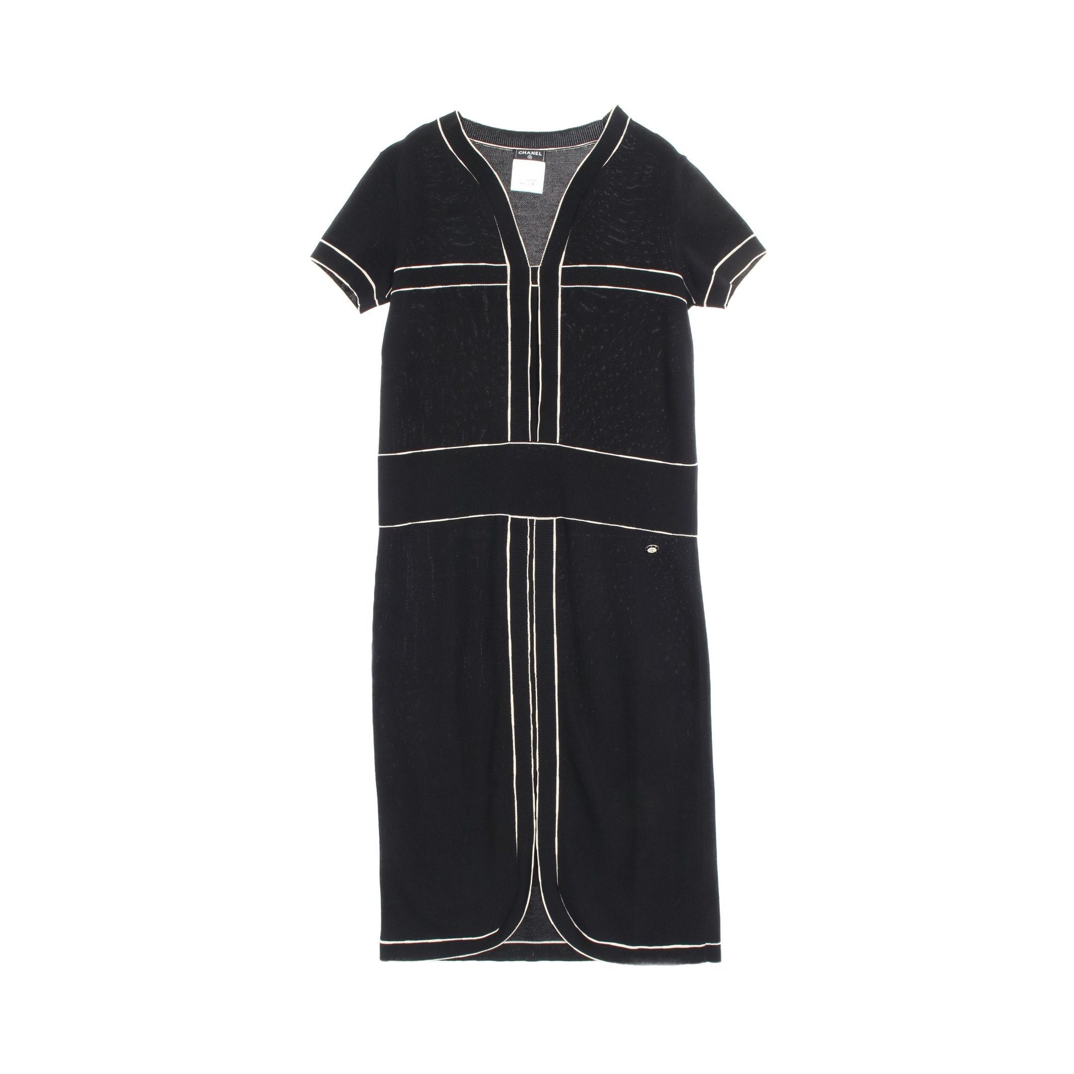 Chanel Chanel One Piece Cotton Black Off White Size ONE SIZE - 1 Thumbnail