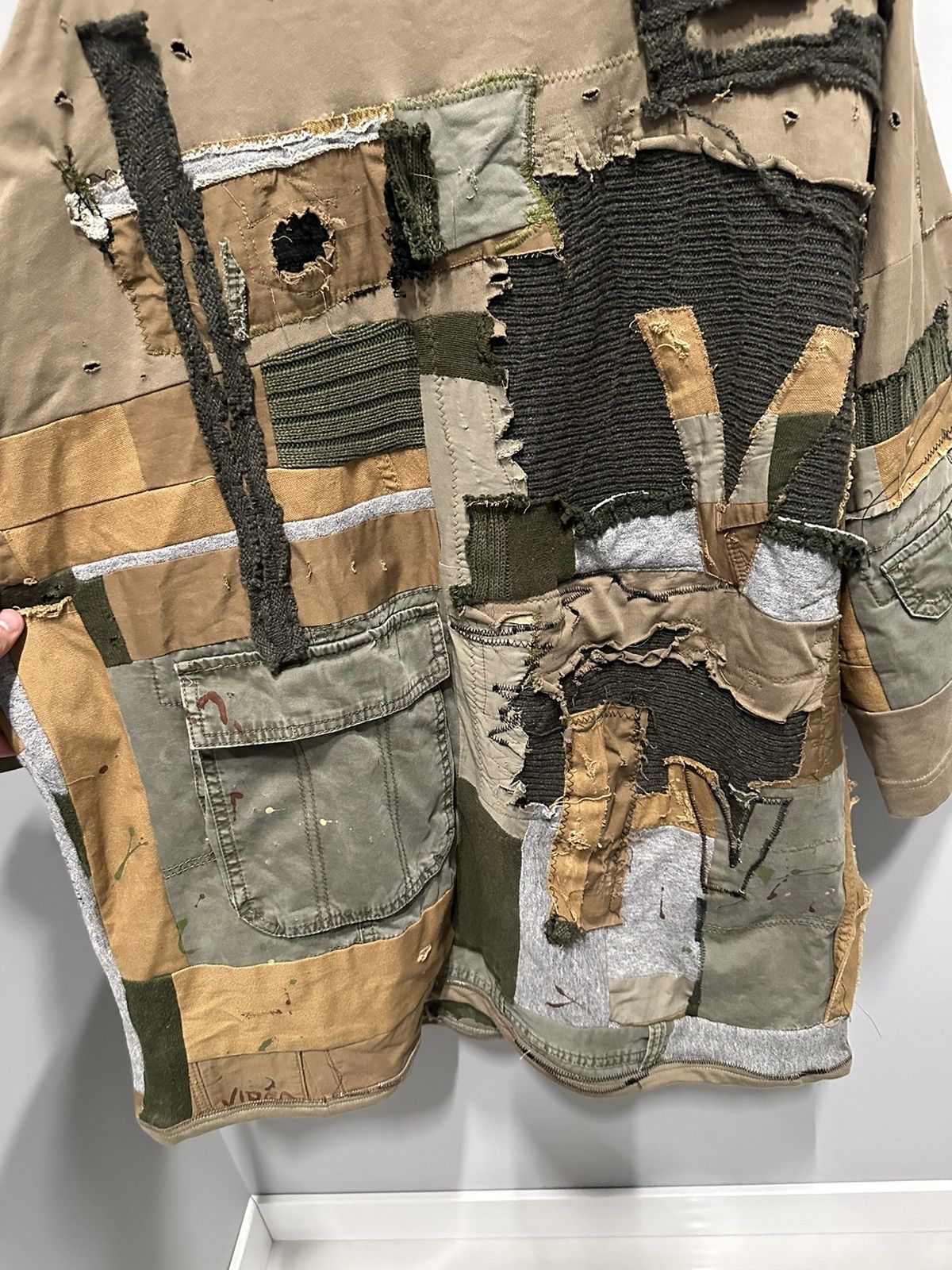 Japanese Brand Avant Garde Patchwork Distressed Shirt Military Oversize DC Size US L / EU 52-54 / 3 - 5 Thumbnail