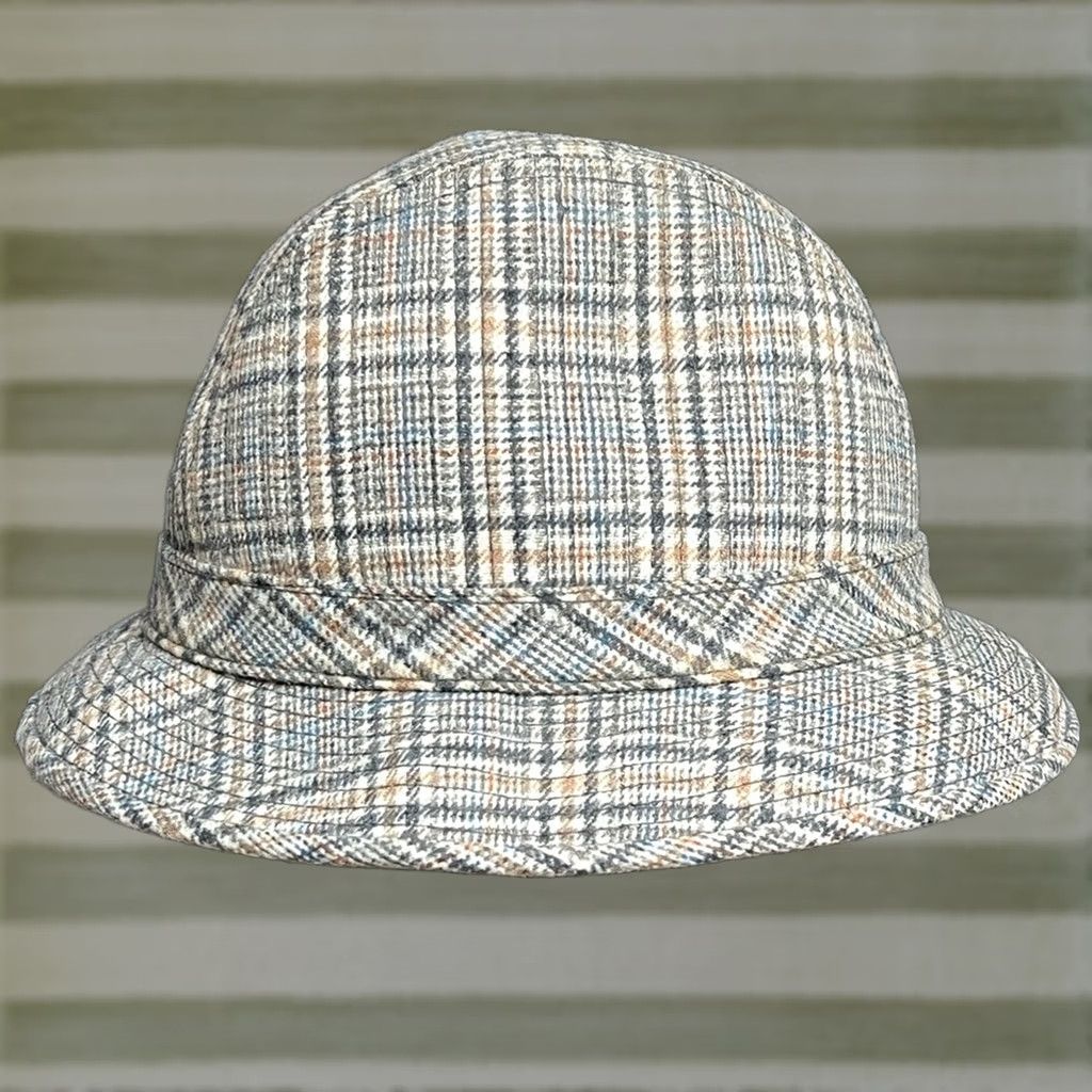 Pendleton Pendleton Fedora Hat - Vintage 60s/70s Wool Houndstooth Plaid 7 1/8 USA Size ONE SIZE - 1 Thumbnail