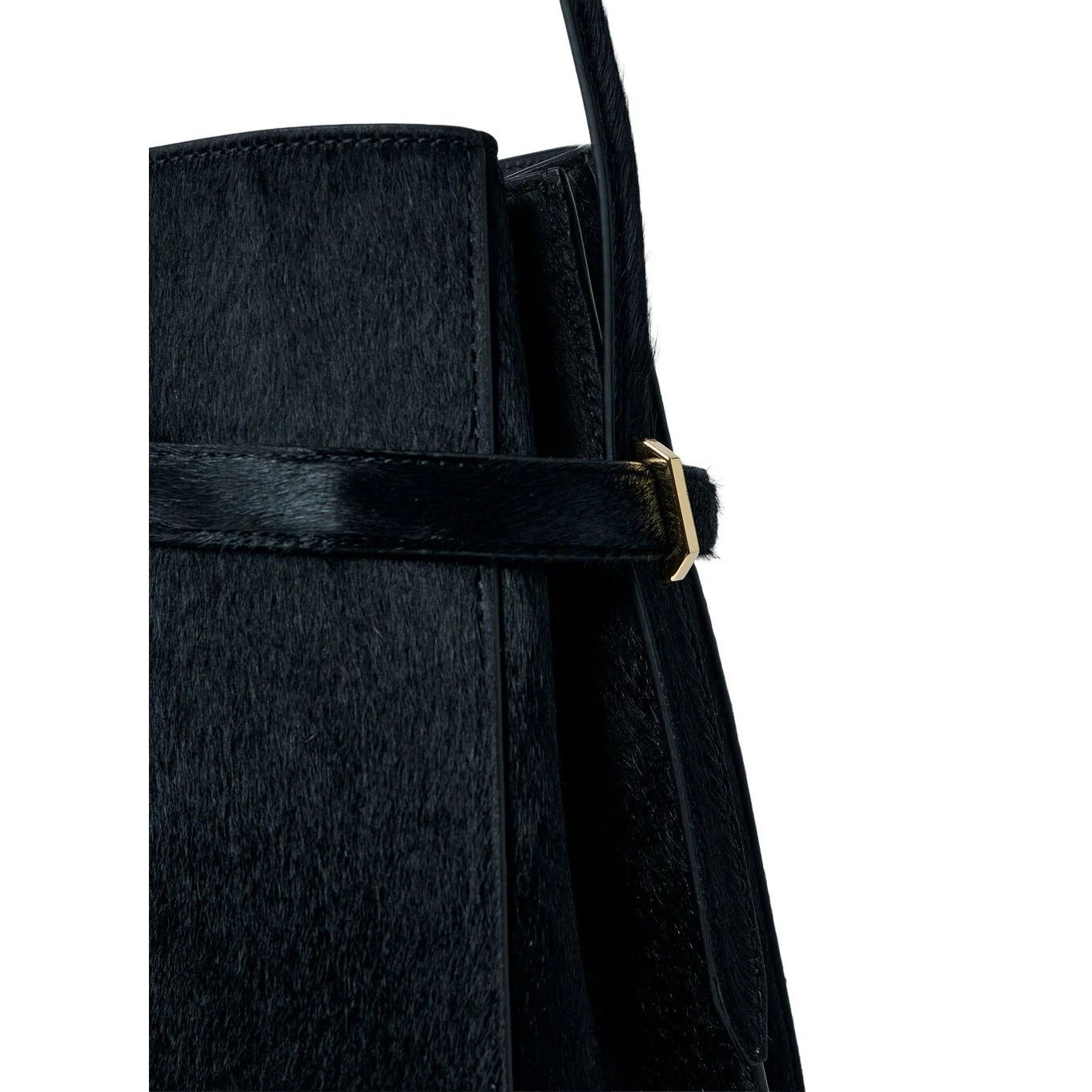 Toteme TOTEME Belted Black Pony Hair Bucket Bag New And Authentic Size ONE SIZE - 4 Thumbnail