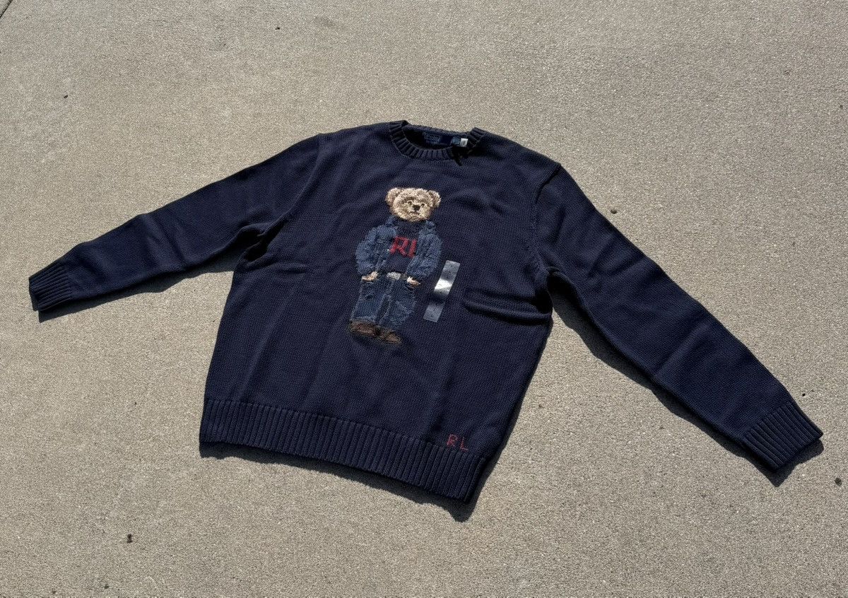 Polo Ralph Lauren Polo Bear Cotton-Linen Sweater Size US L / EU 52-54 / 3 - 1 Thumbnail