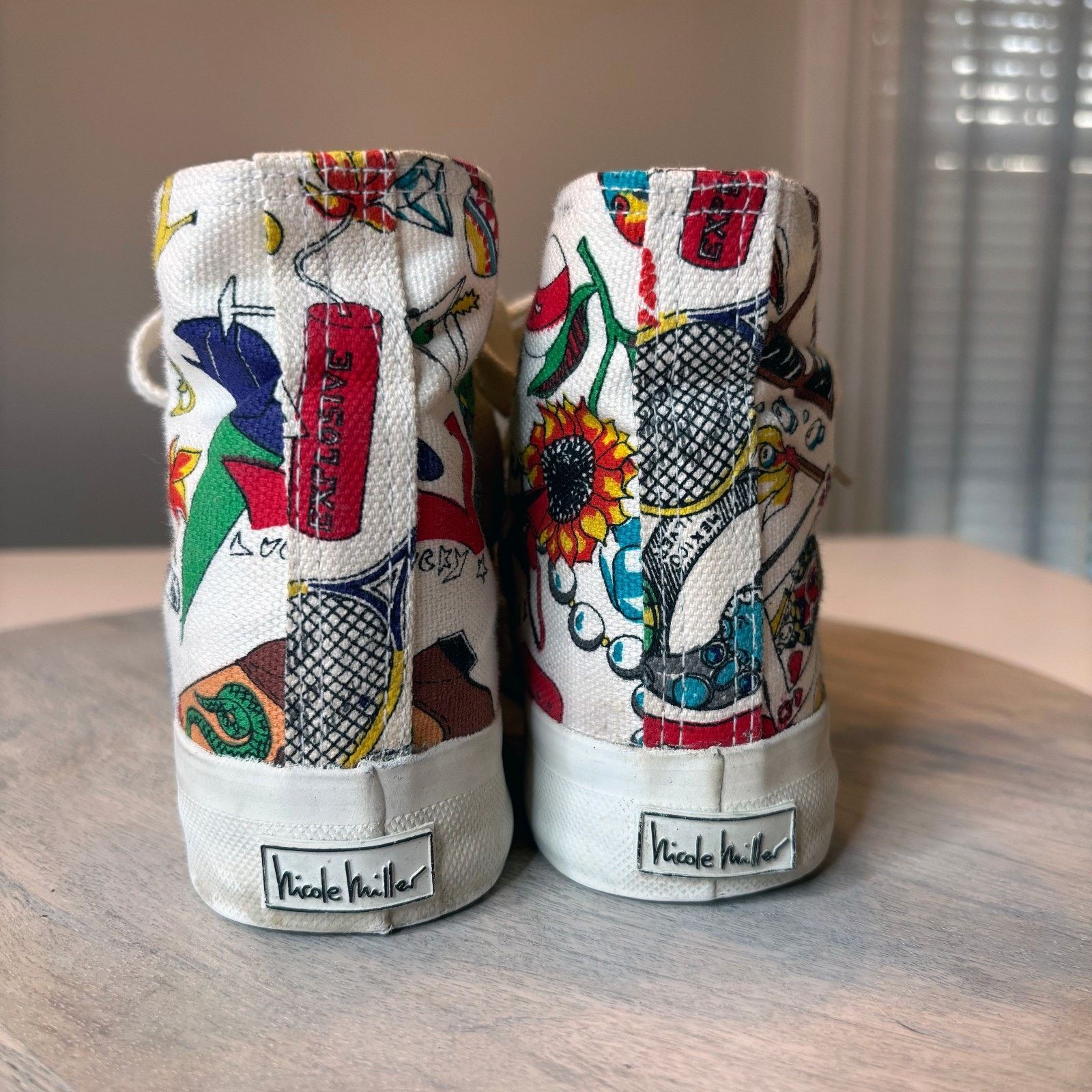 Nicole Miller Vintage Nicole Miller Pop Art High Top Sneakers Women's 6.5 Size US 6.5 / IT 36.5 - 7 Thumbnail