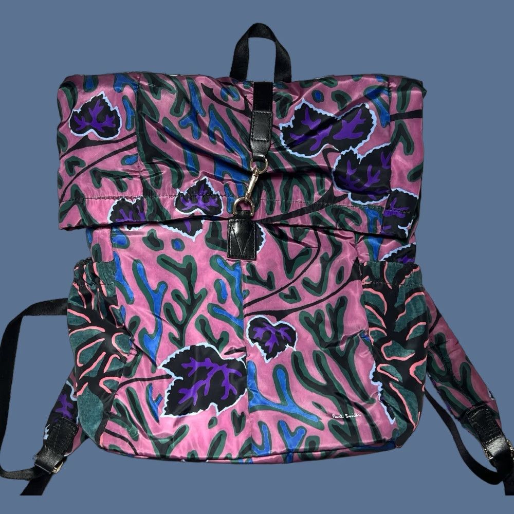 Paul Smith Paul Smith Multicolor Fold Over Backpack Bag Women Nylon Folding Backpack Multicolor Designer 14.75” tall 10” W x 6” Deep Womens Size ONE SIZE - 1 Thumbnail