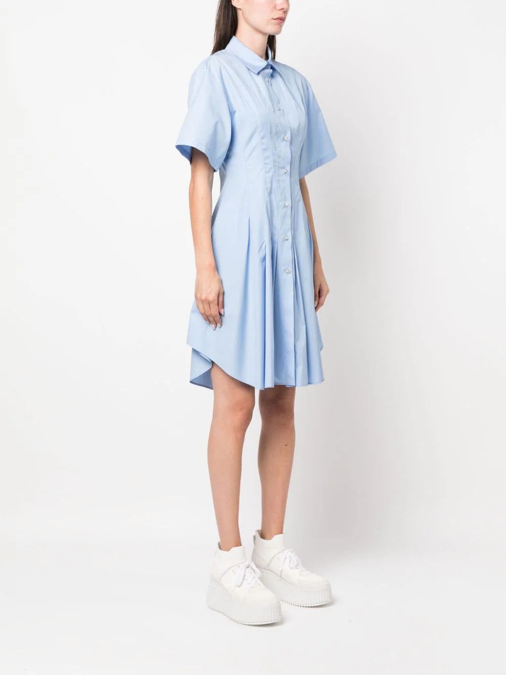 Marni o1w1db10824 Shirt Dress in Sky Blue Size M / US 6-8 / IT 42-44 - 5 Thumbnail