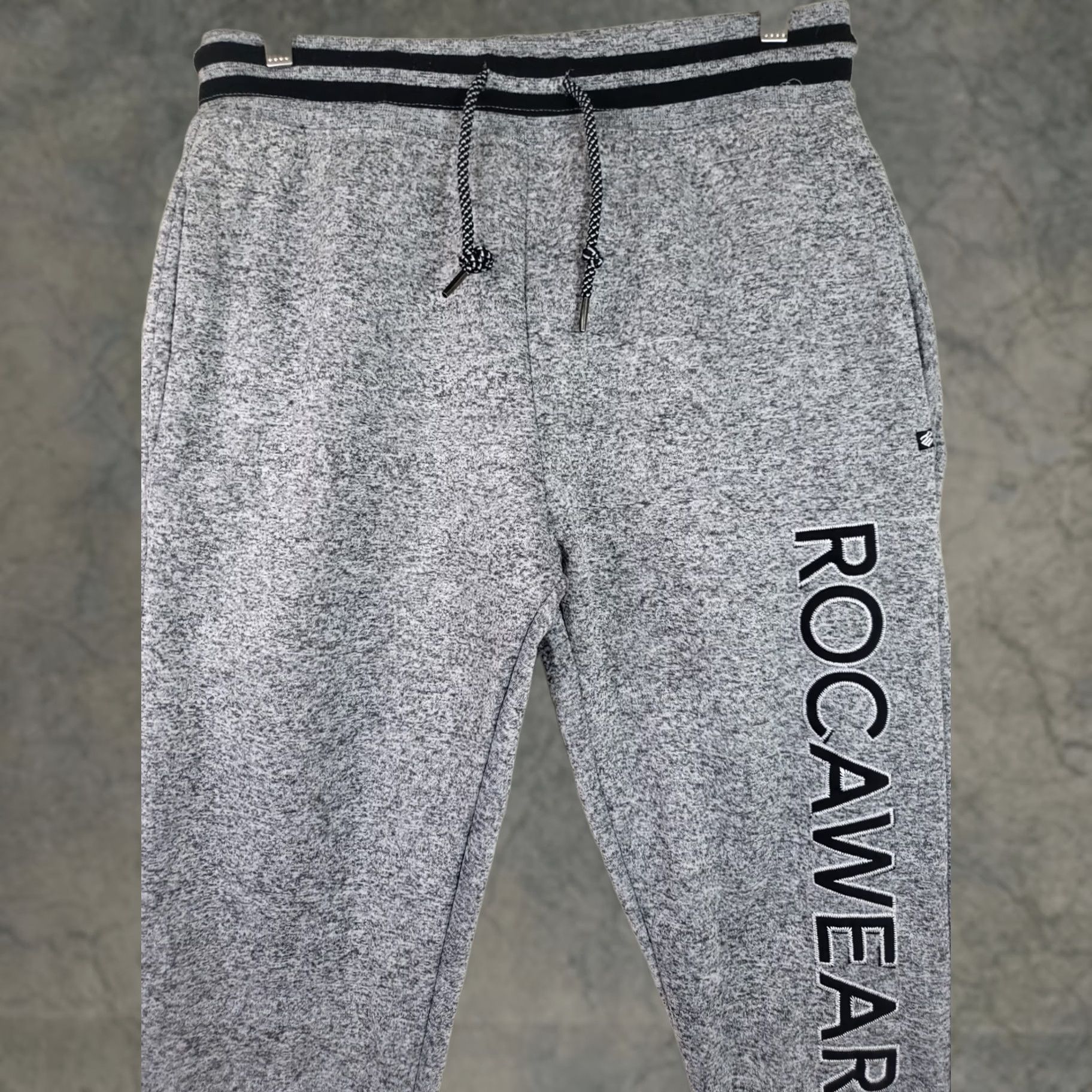 Rocawear Rocawear Jogger Pants Mens 2XL Gray Solid Logo 90s Athleisure CasualTapered Pocketed Elastic Waist Pockets Size US 39 - 1 Thumbnail