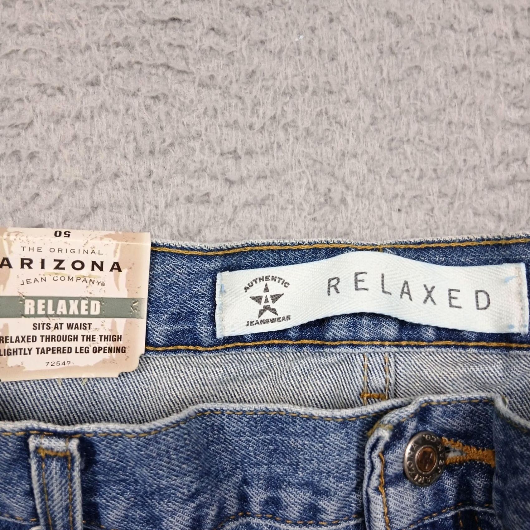Vintage Arizona Jean Company Jeans Mens 50 Blue Relaxed Medium Wash Denim 523-4450 Size US 34 / EU 50 - 5 Thumbnail