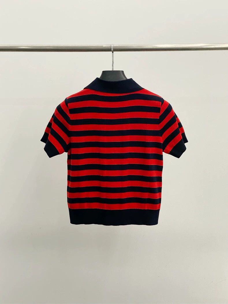 Gucci GucciBlack and red striped kitten pattern knitwear short sl Size US M / EU 48-50 / 2 - 2 Thumbnail