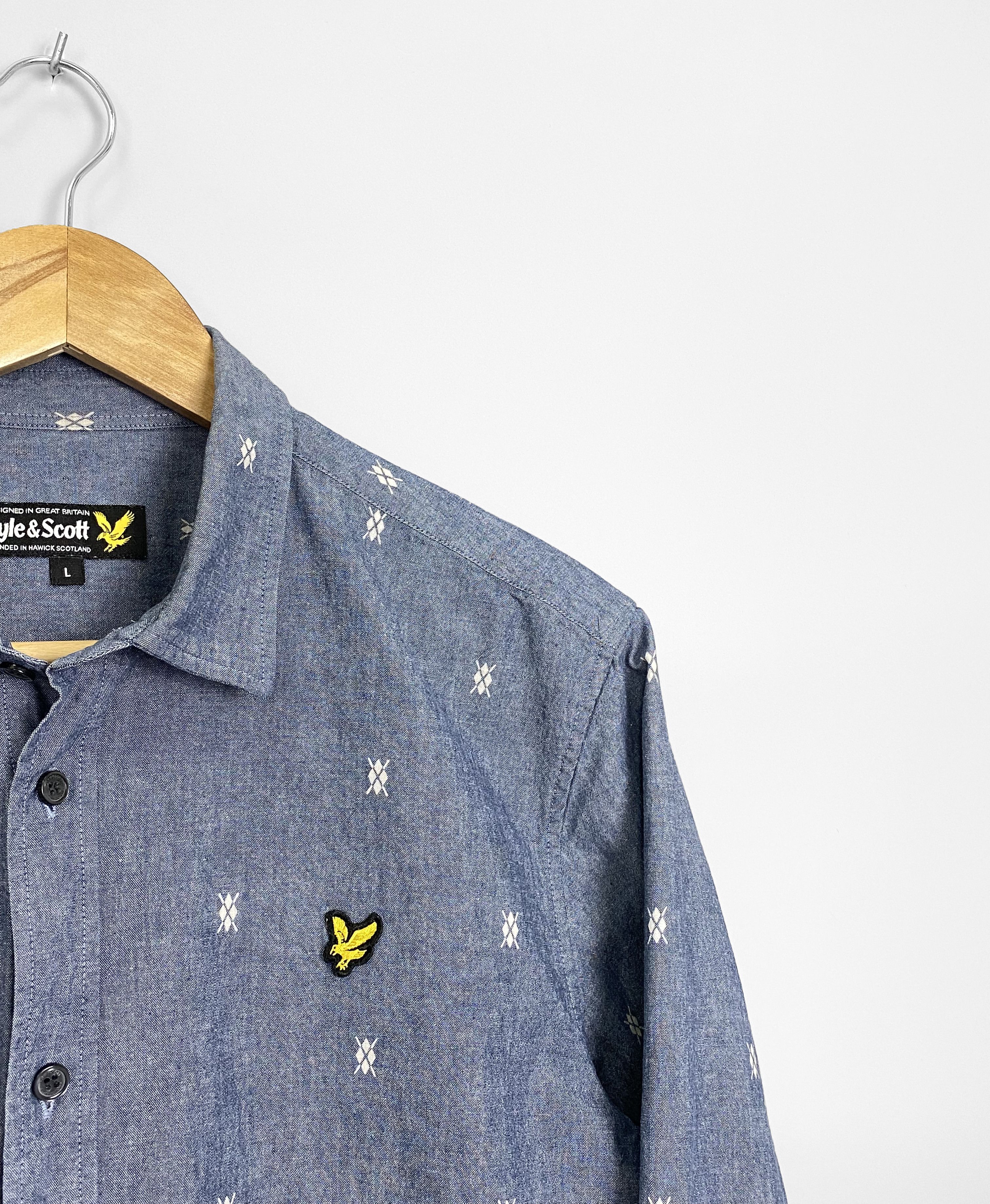 Lyle & Scott Lyle Scott Button Ups Shirt Size US L / EU 52-54 / 3 - 3 Thumbnail