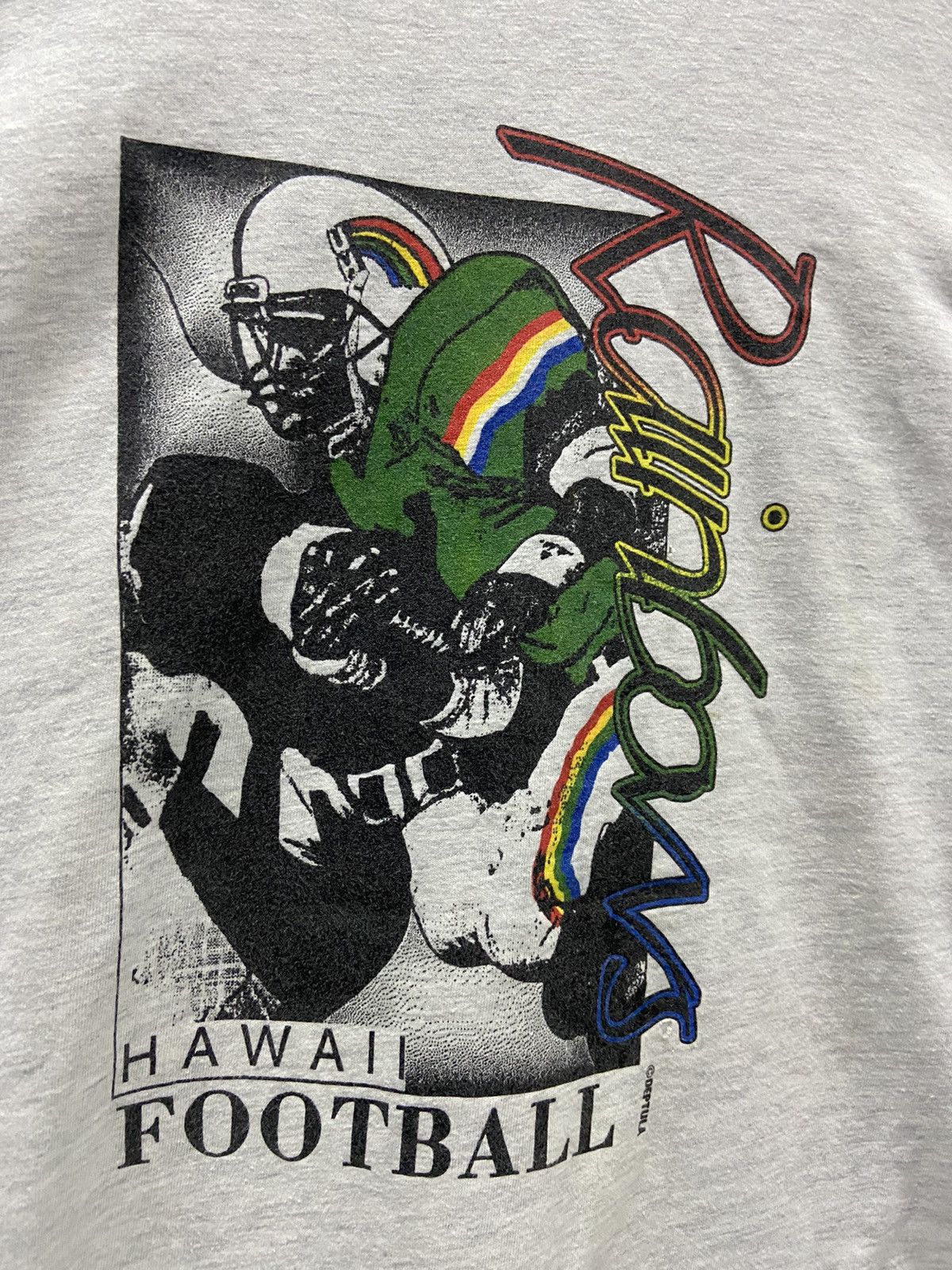 NFL VINTAGE RAINBOW HAWAII FOOTBALL DEPTULA TEE SHIRT Size US XL / EU 56 / 4 - 2 Thumbnail