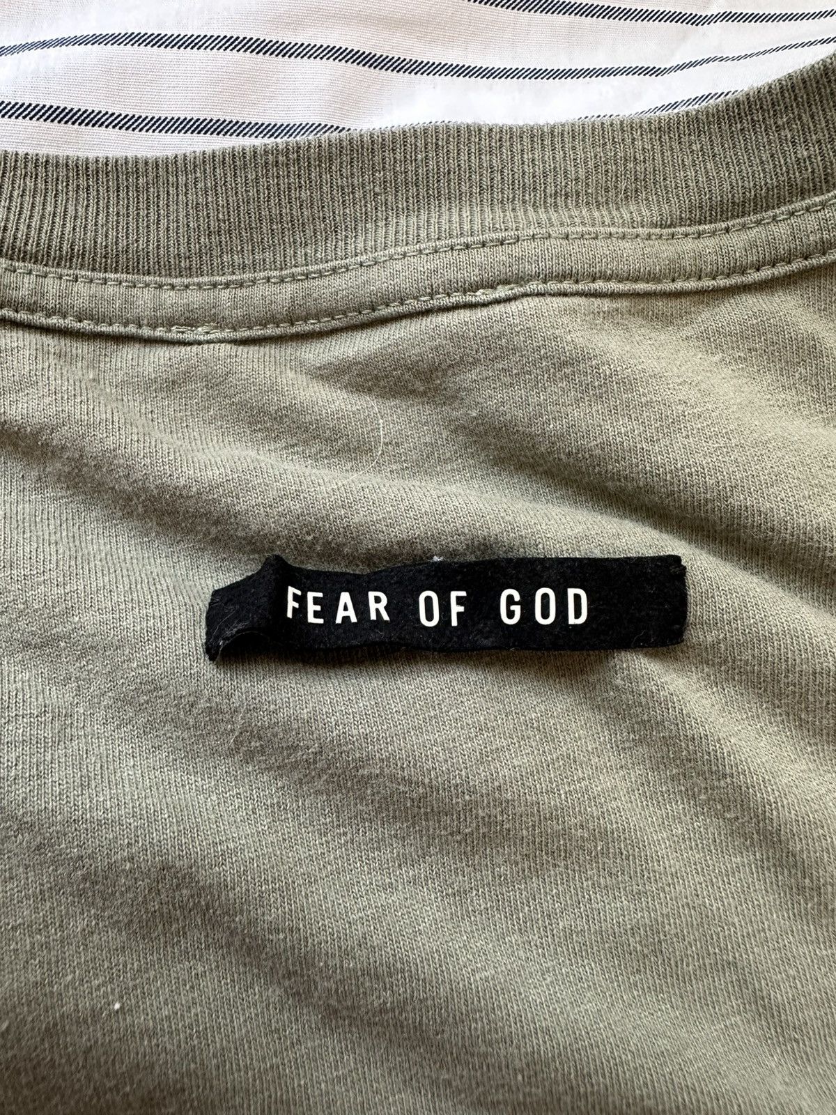 Fear of God Olive Green Fear of God T-Shirt size small Size US S / EU 44-46 / 1 - 8 Thumbnail