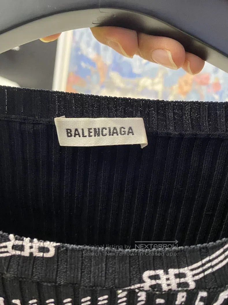 Balenciaga Balenciaga Black Letter Printed Sweater Size US M / EU 48-50 / 2 - 7 Thumbnail