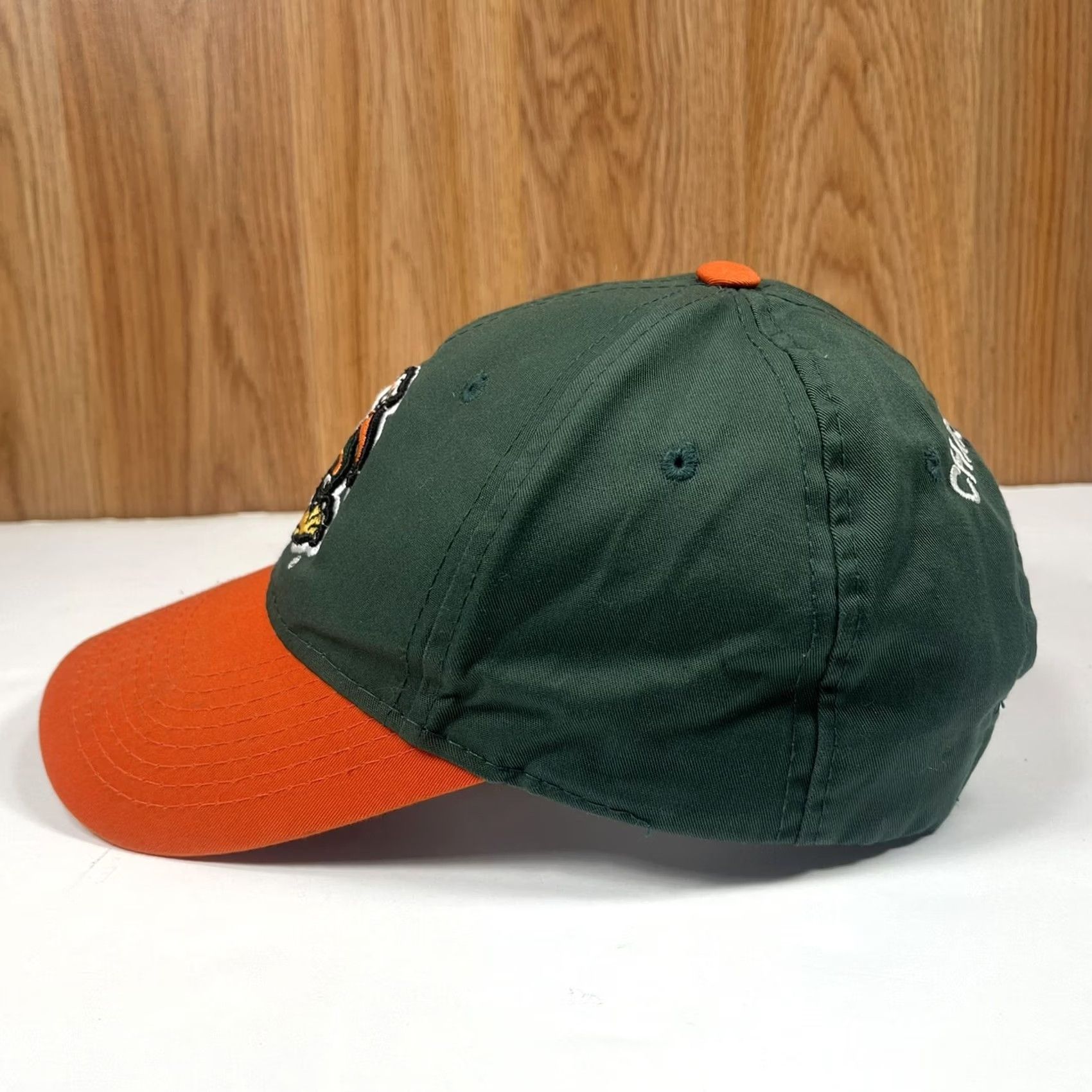Vintage OC Sports Hat Adult Green Orange Miami Christian #18 Adjustable Baseball Cap Size ONE SIZE - 4 Thumbnail