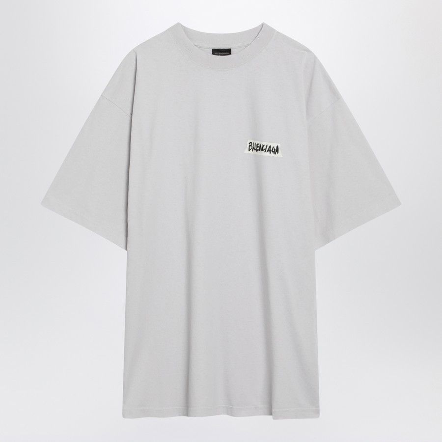 Balenciaga o1d2blof0226 Masking Tape T-Shirt in White Size US L / EU 52-54 / 3 - 1 Thumbnail
