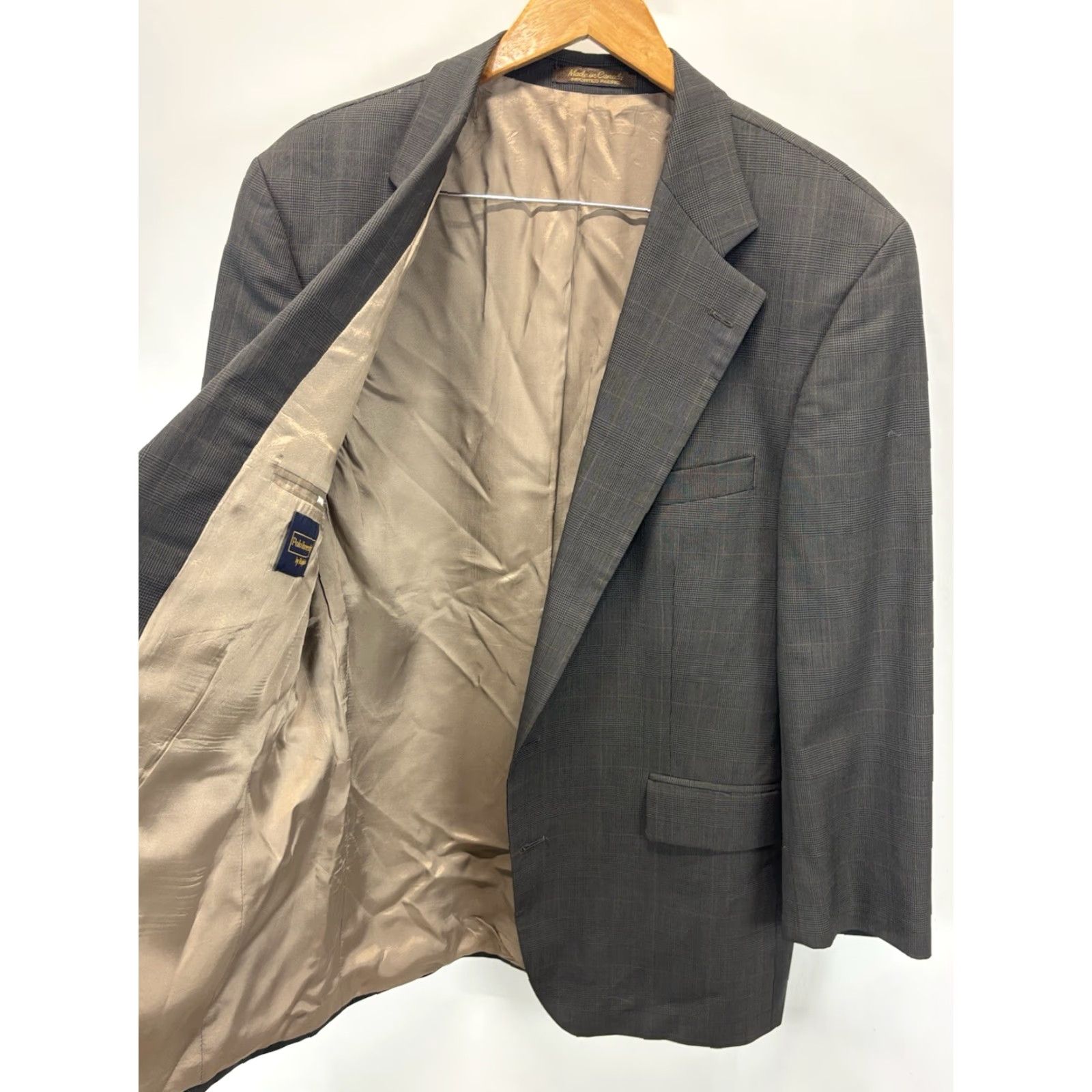 Vintage VINTAGE Ralph Lauren Polo University Club Suit Men’s 44R Wool Plaid 2-Piece Business Brown/Gray 35x27 Size US XXL / EU 58 / 5 - 4 Thumbnail